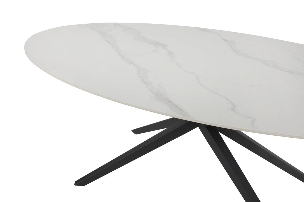 Keramische Salontafel Ovaal - Wit - Salontafel - Meubelen Robbrecht