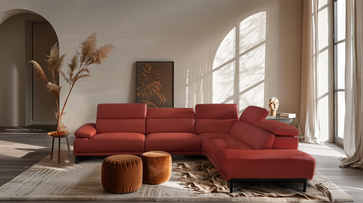 Hoeksalon Siesta - Vol Italiaans leder