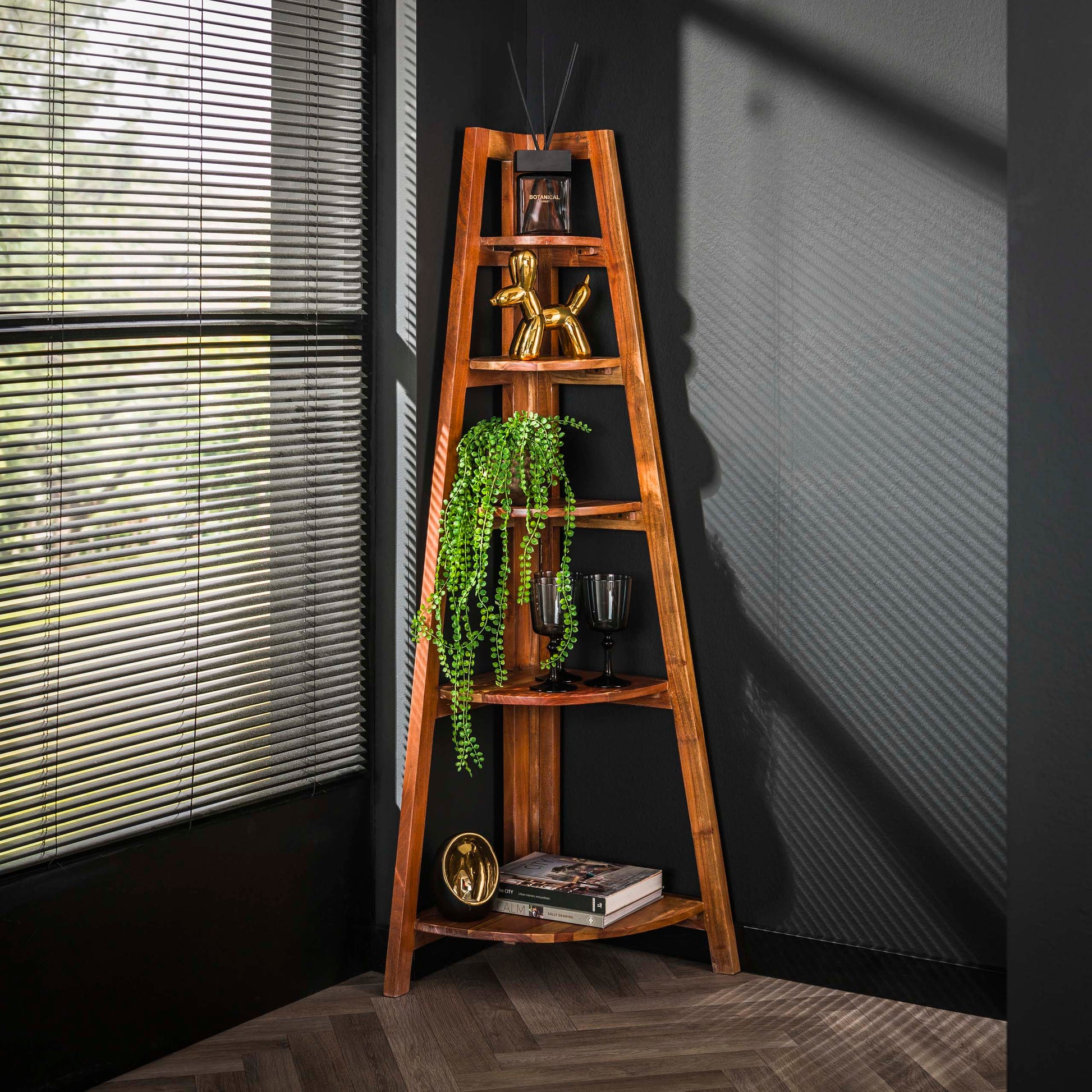 Hoekrek Angle / Massief acacia zand – afbeelding 1