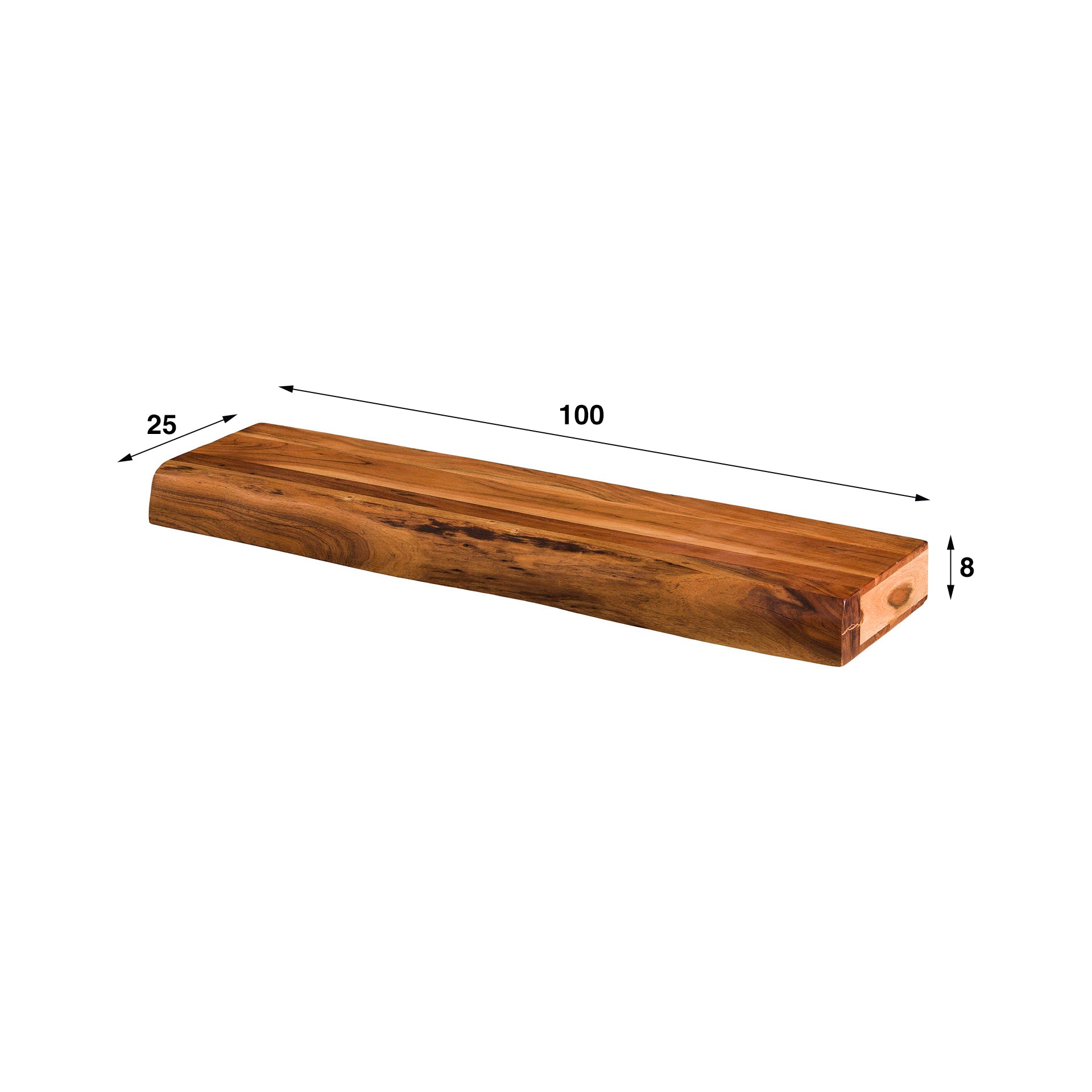 Wandplank Tree 100cm / Massief acacia – afbeelding 7