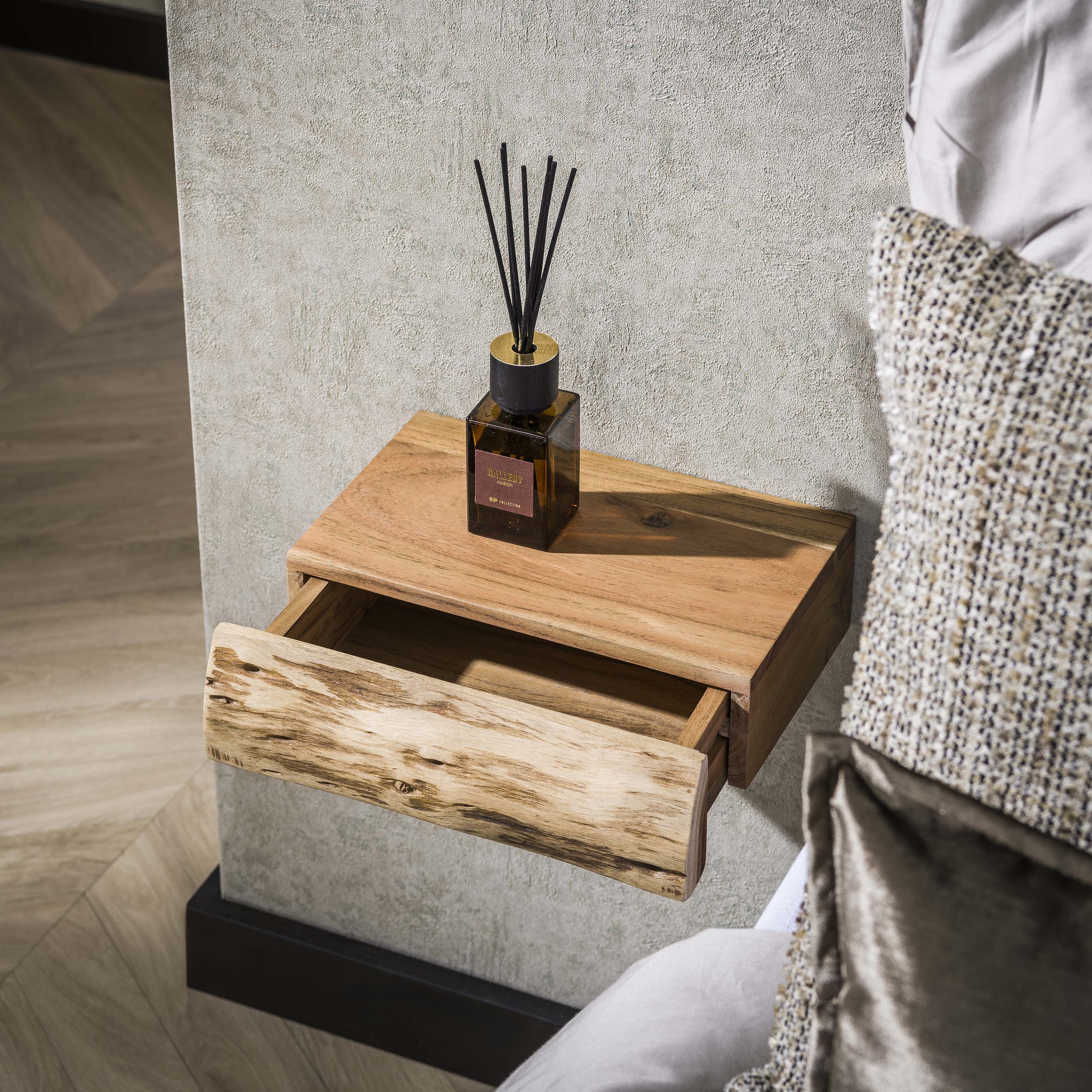 Nachtkastje Tree XS 1 lade set van 2 / Massief acacia – afbeelding 2