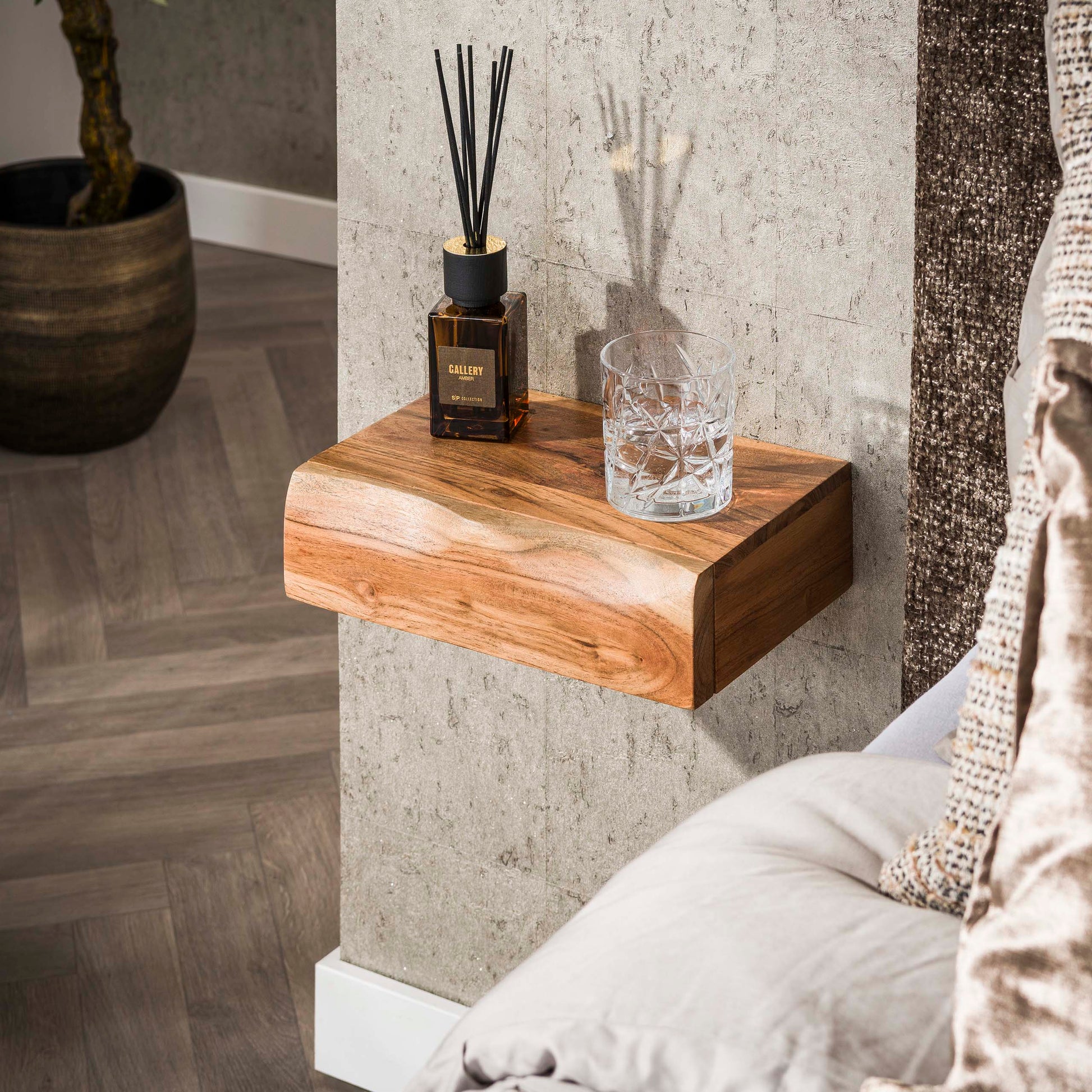 Nachtkastje Tree XS 1 lade set van 2 / Massief acacia – afbeelding 5