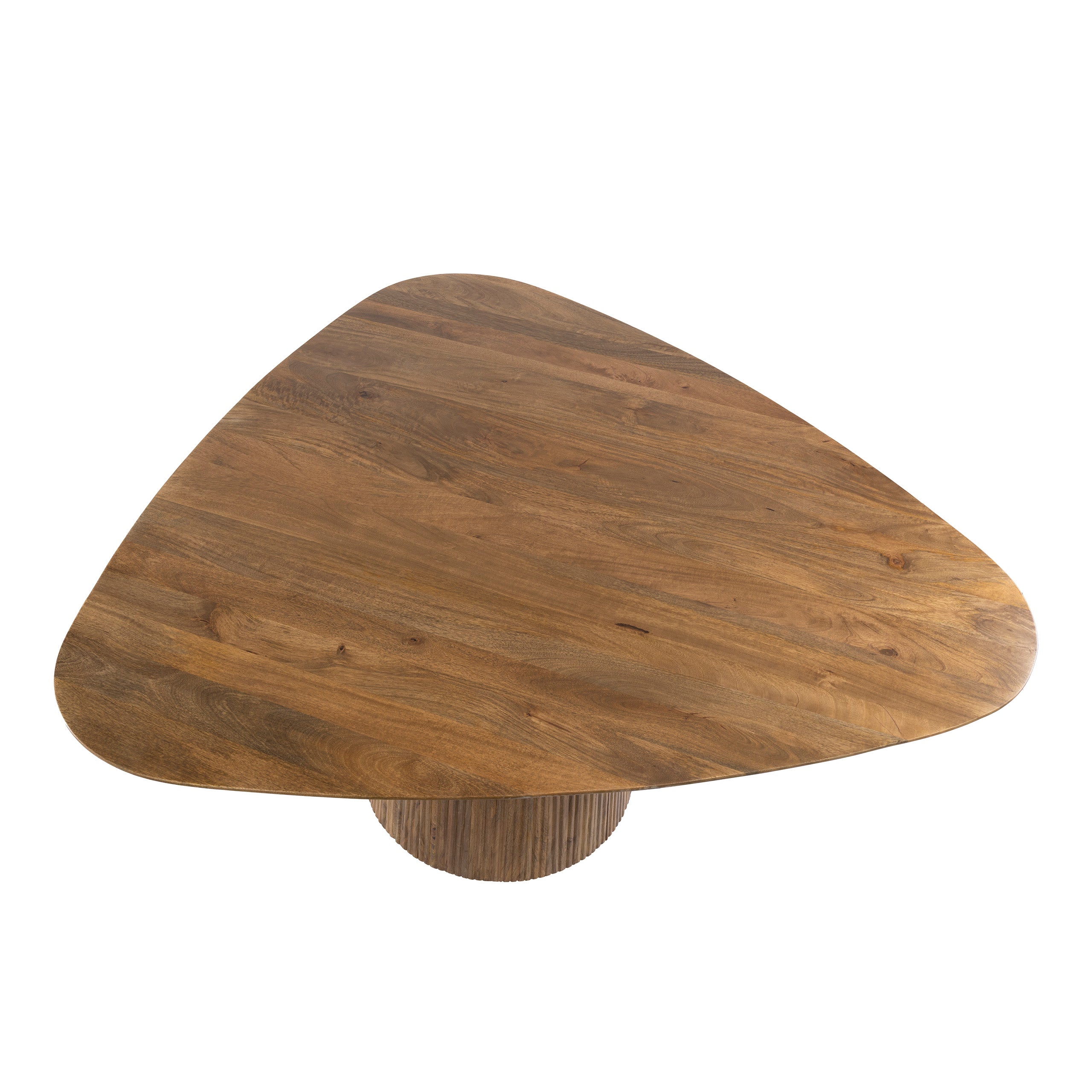 Eettafel Wave Centro driehoekig 150cm / Massief mango zand – afbeelding 5