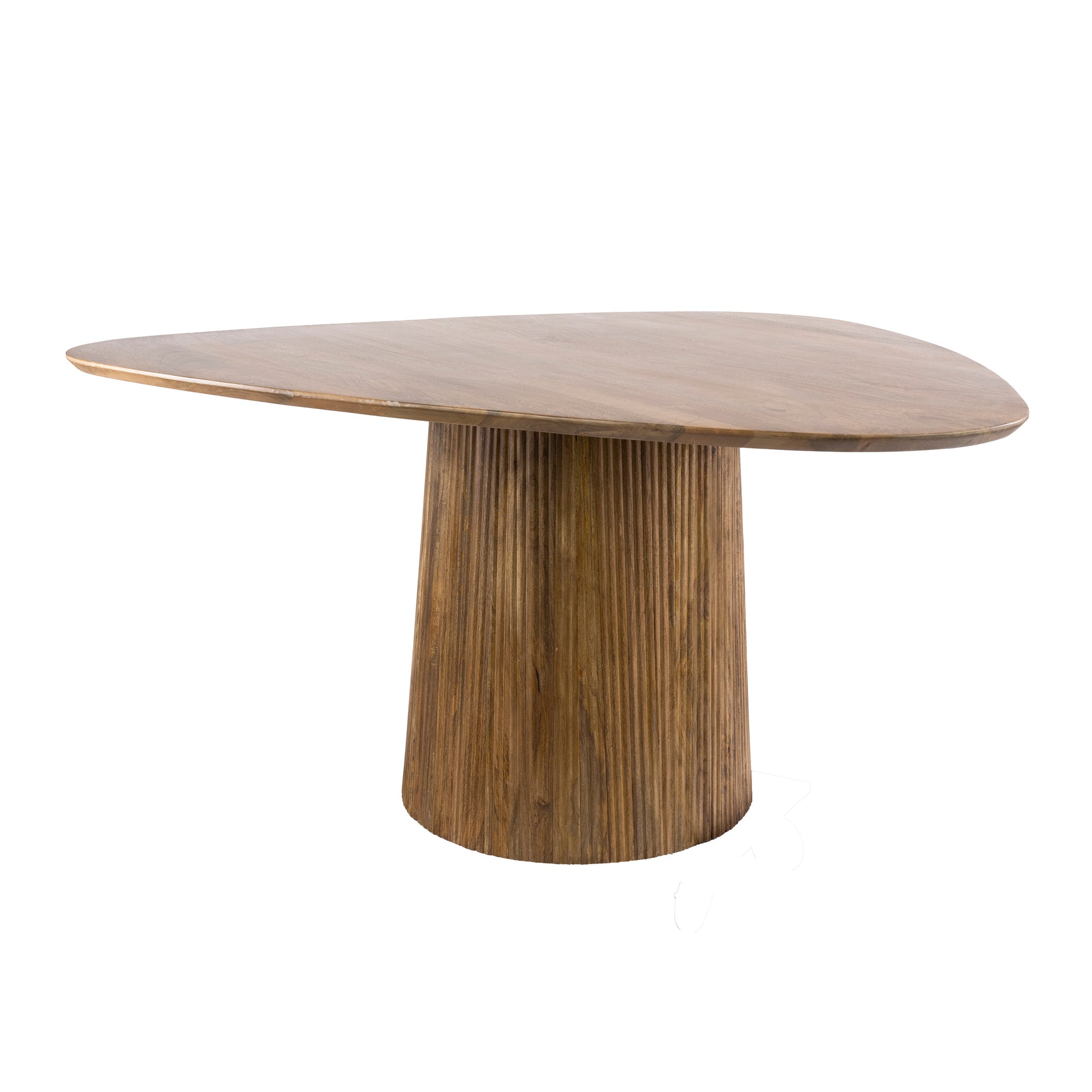 Eettafel Wave Centro driehoekig 150cm / Massief mango zand – afbeelding 4