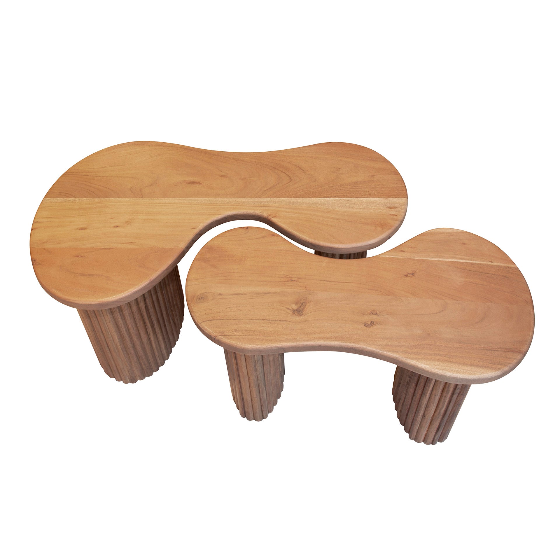 Salontafel Fuse set van 2 / Massief acacia – afbeelding 4