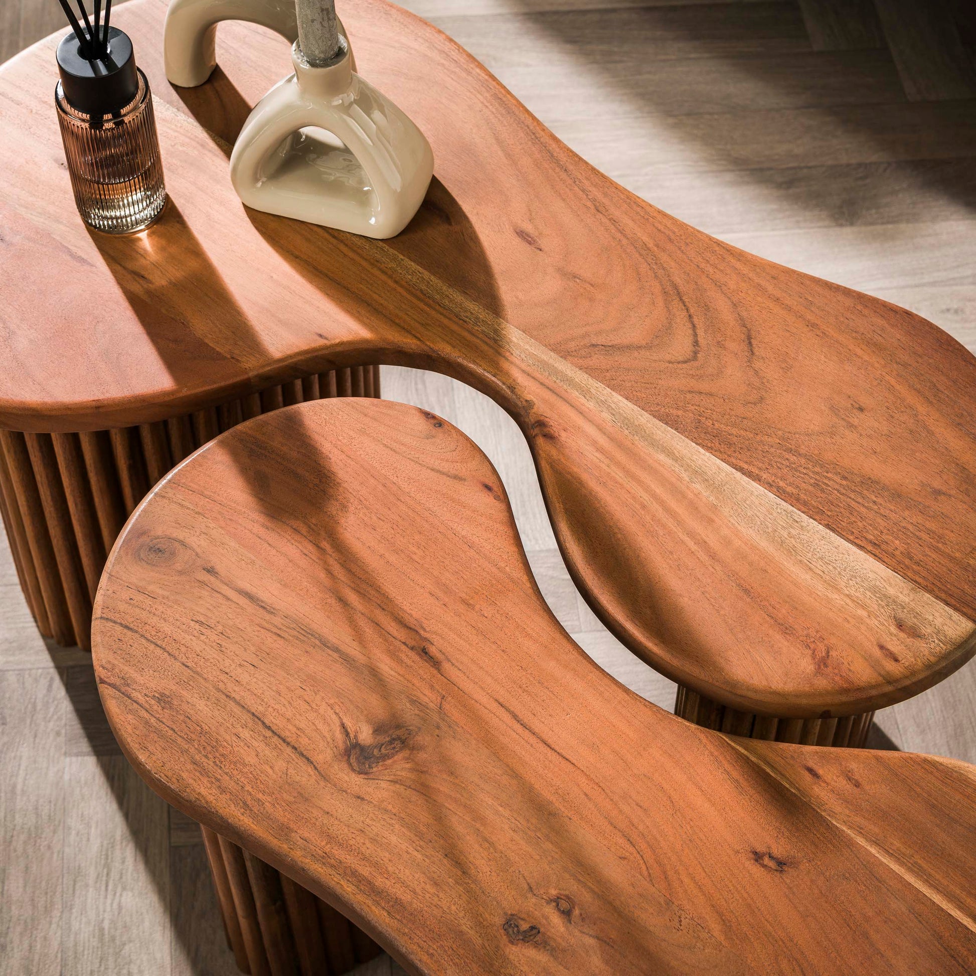 Salontafel Fuse set van 2 / Massief acacia – afbeelding 2