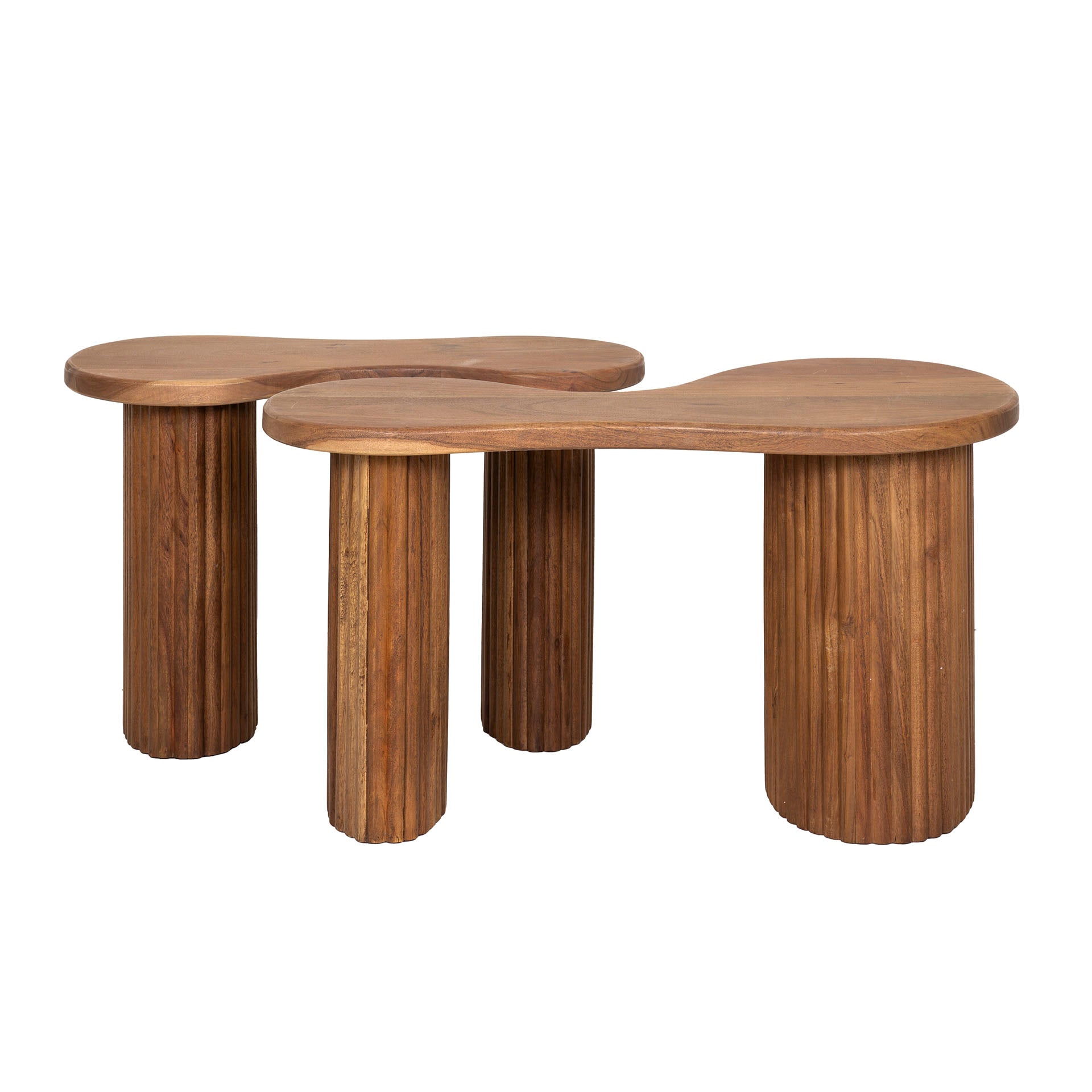 Salontafel Fuse set van 2 / Massief acacia – afbeelding 3