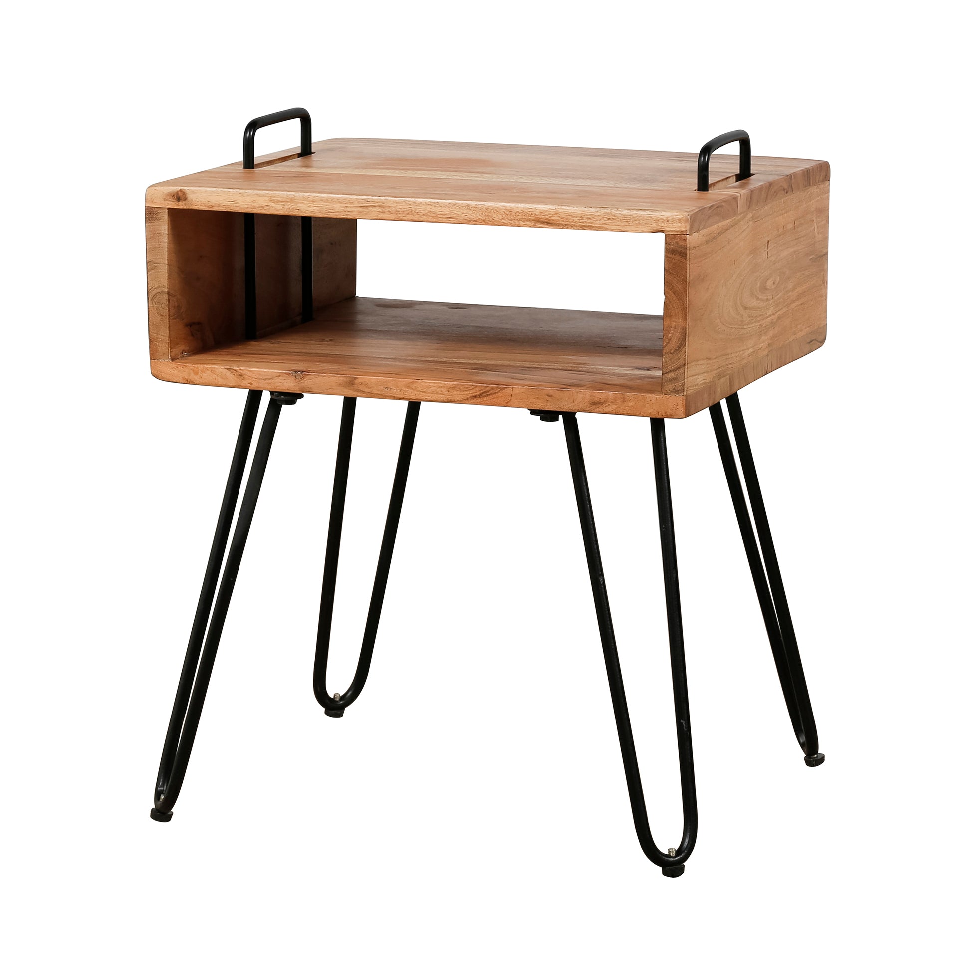 Nachtkastje Quadro / Massief acacia – afbeelding 4