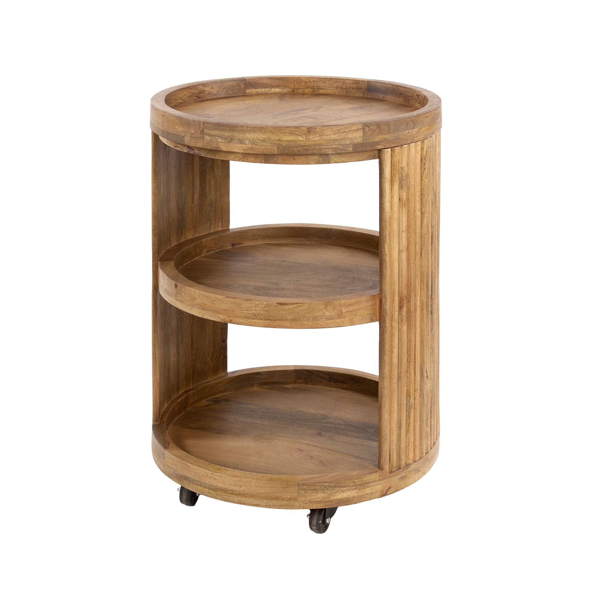 Wijntrolley Wave / Massief mango zand – afbeelding 5