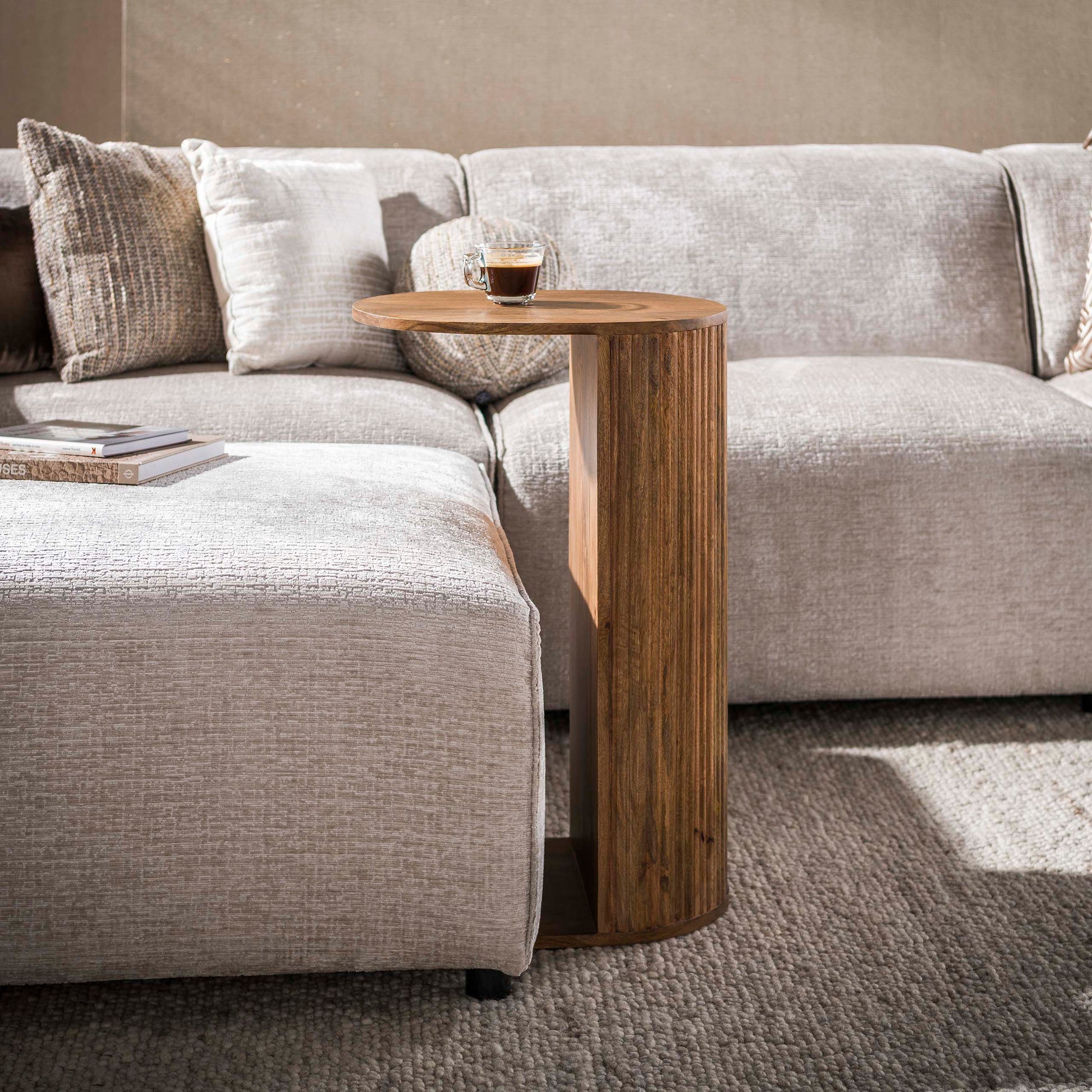 Overzettafel Wave / Massief mango zand – afbeelding 2