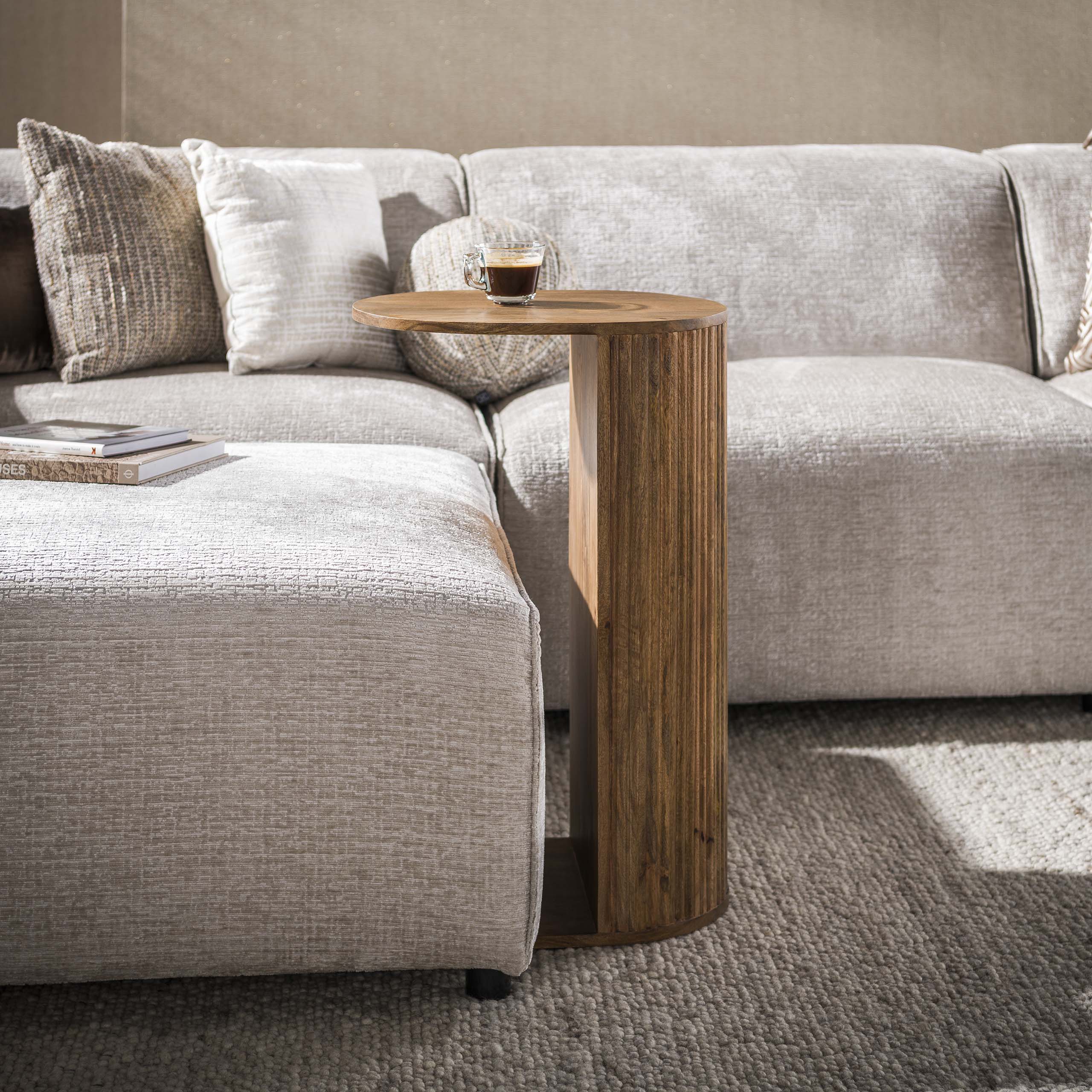 Overzettafel Wave / Massief mango zand – afbeelding 2