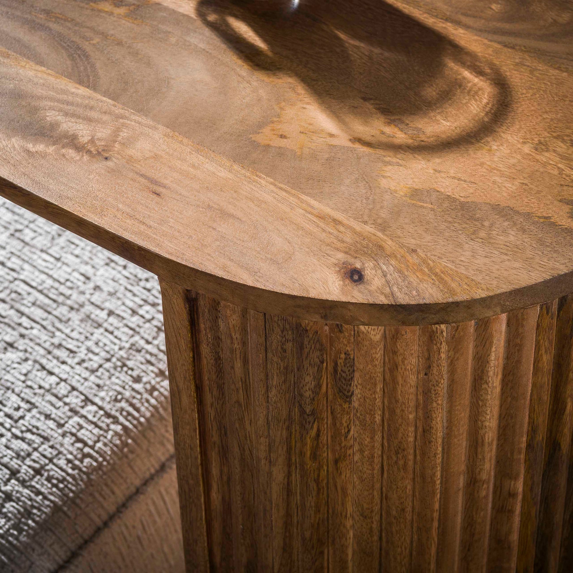 Overzettafel Wave / Massief mango zand – afbeelding 3