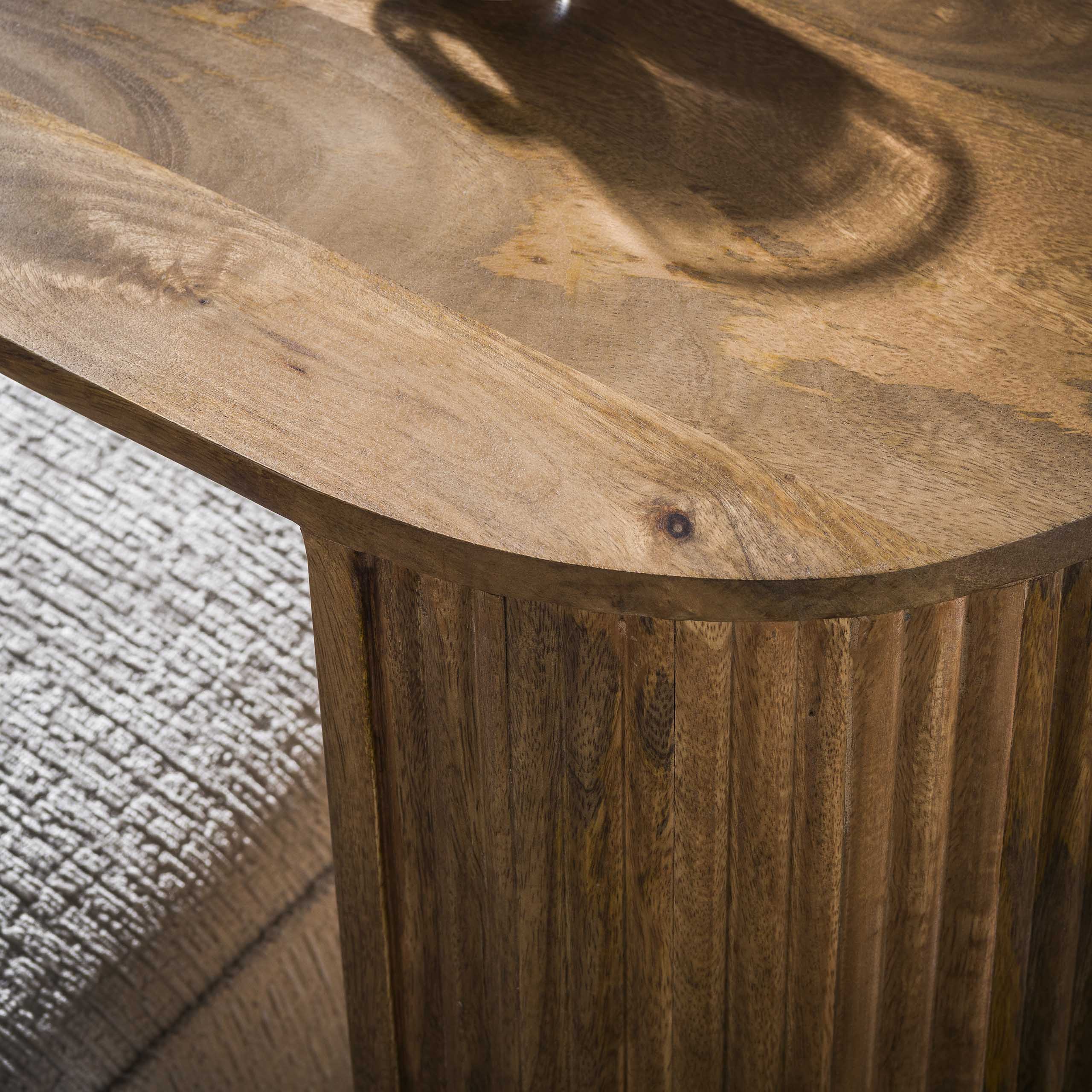 Overzettafel Wave / Massief mango zand – afbeelding 3