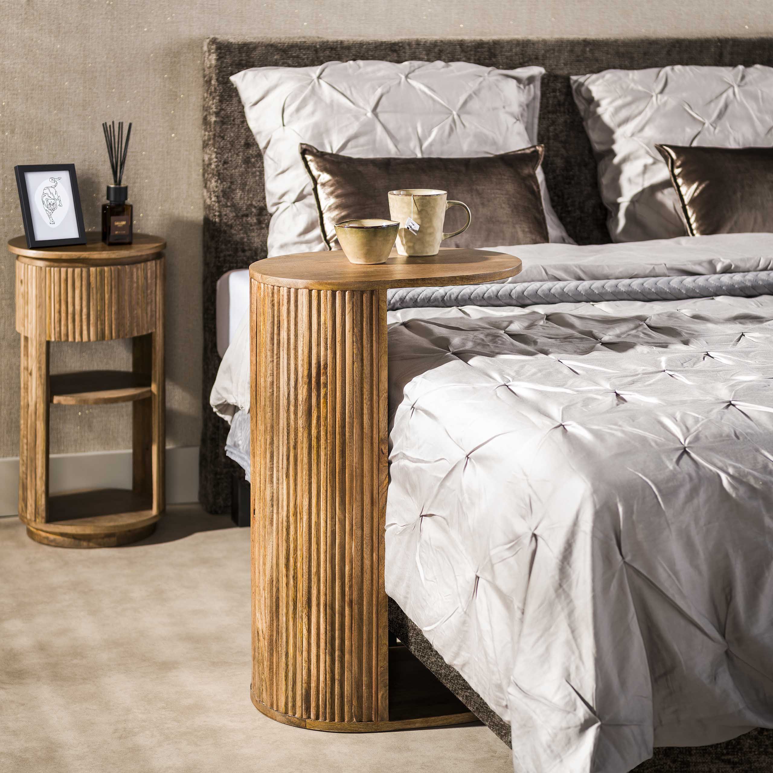 Overzettafel Wave / Massief mango zand – afbeelding 4