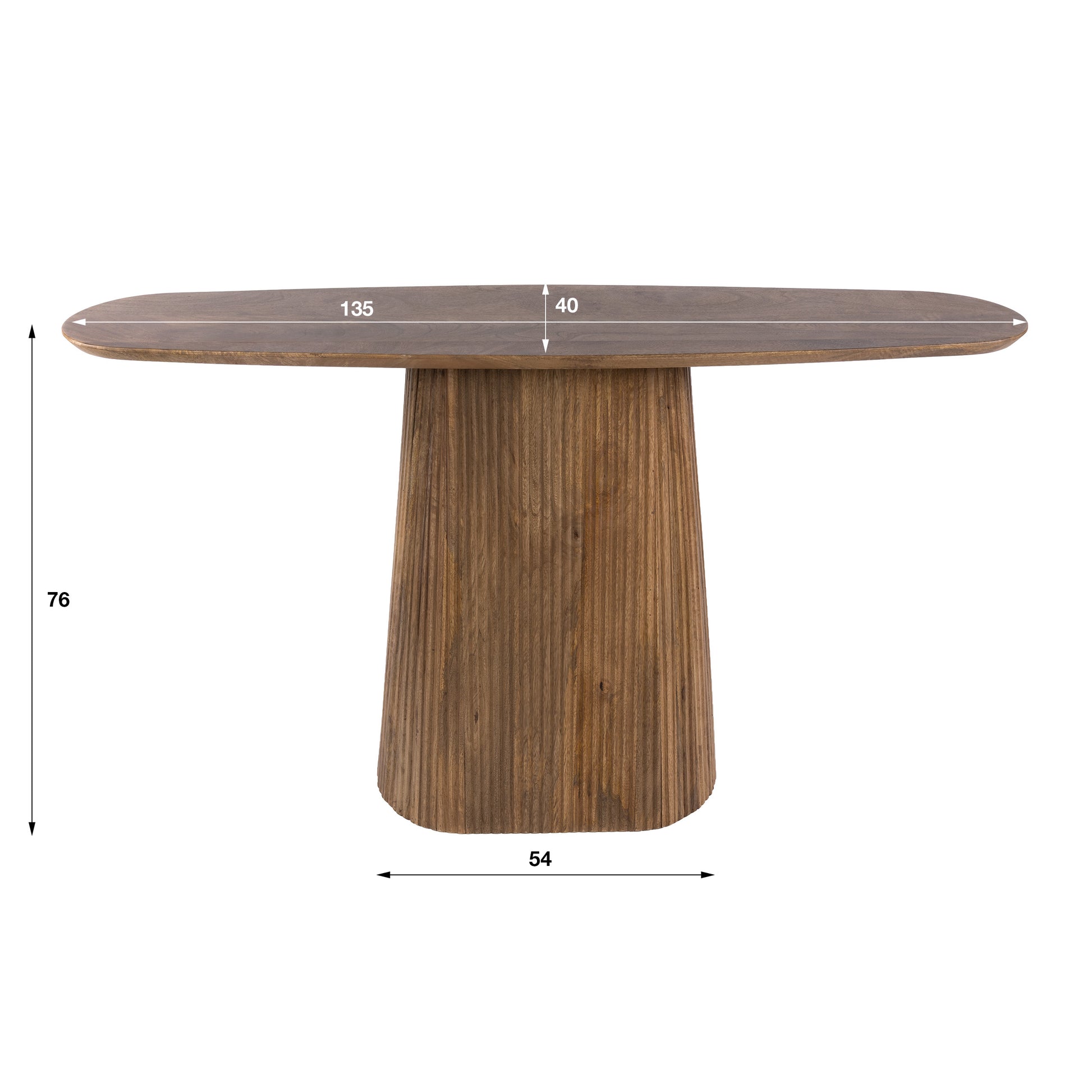 Haltafel Wave / Massief mango zand – afbeelding 3