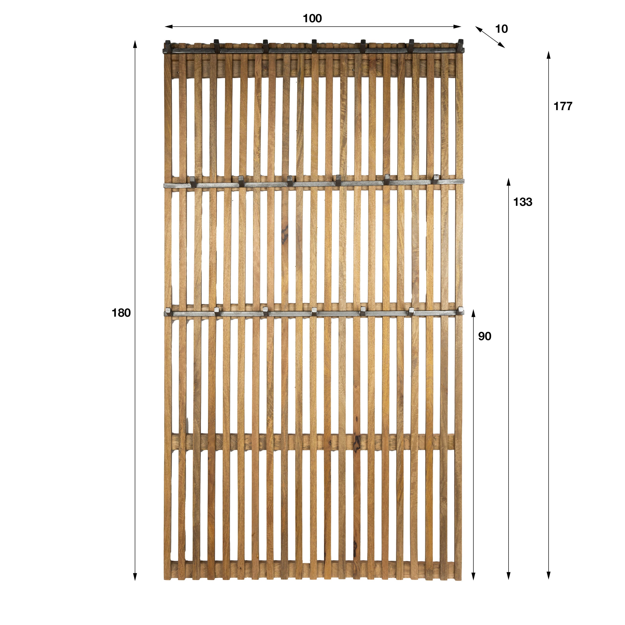 Kapstok Tweak hoog XL 20 haken / Massief mango zand – afbeelding 4