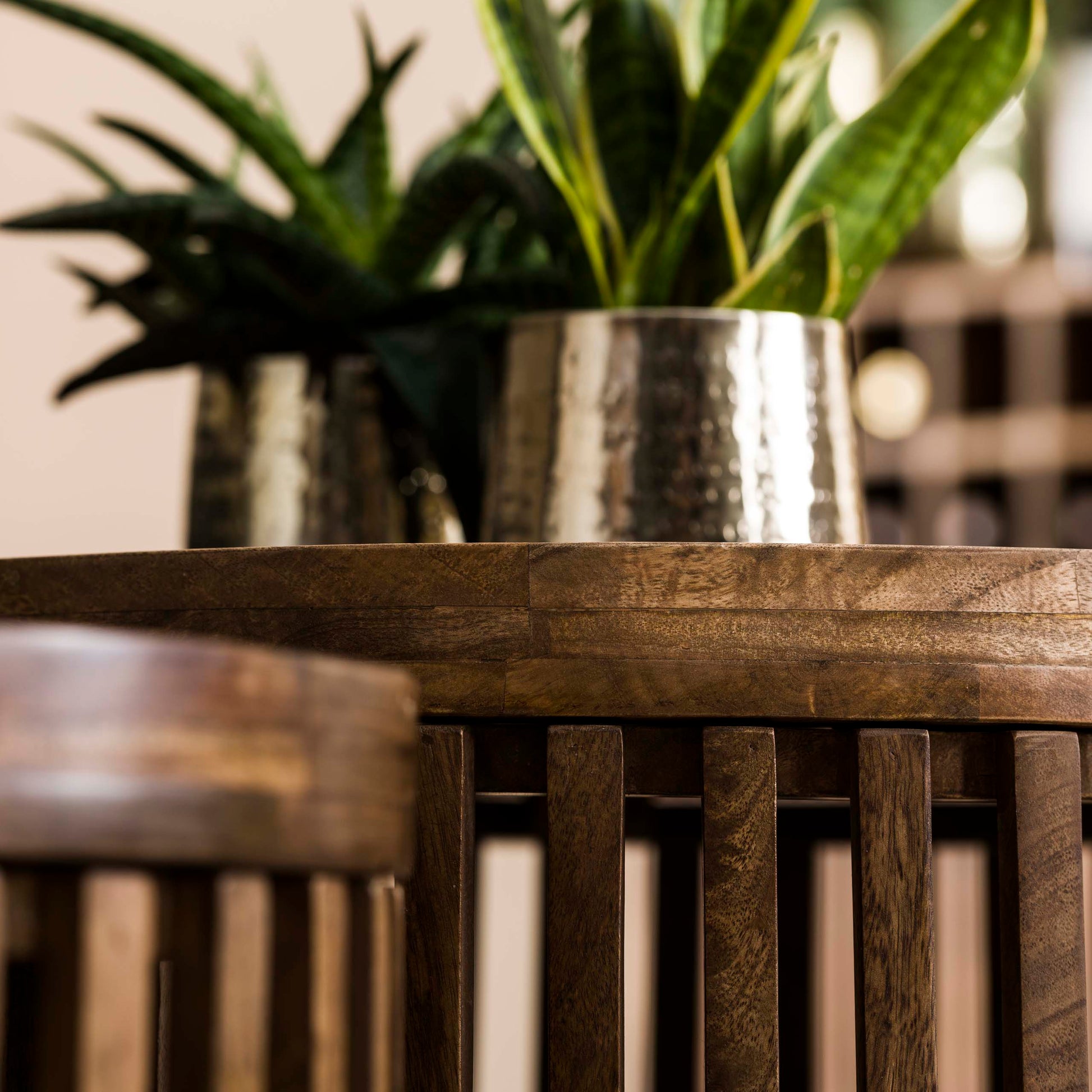 Salontafel Tweak set van 2 / Massief mango zand – afbeelding 3
