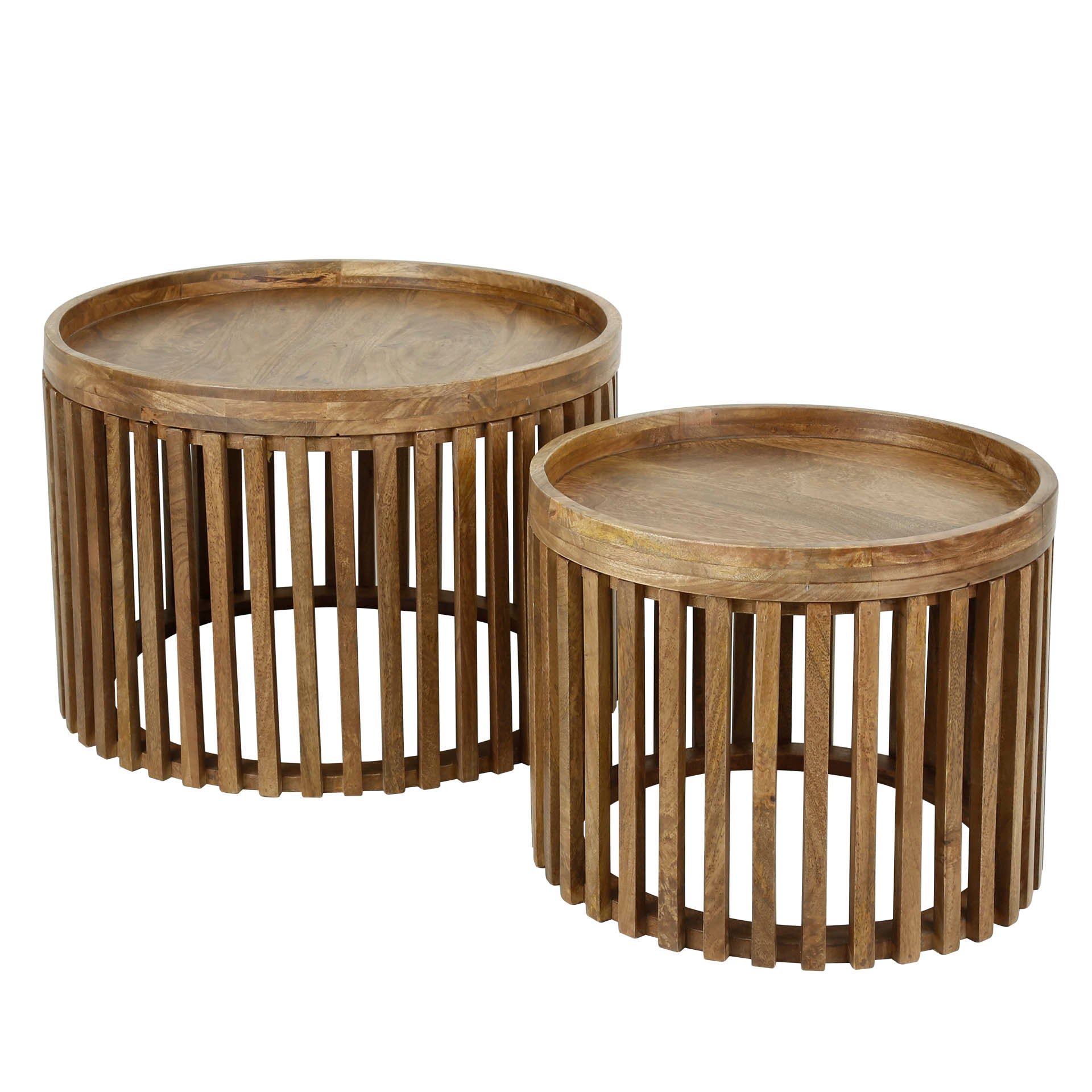 Salontafel Tweak set van 2 / Massief mango zand – afbeelding 5