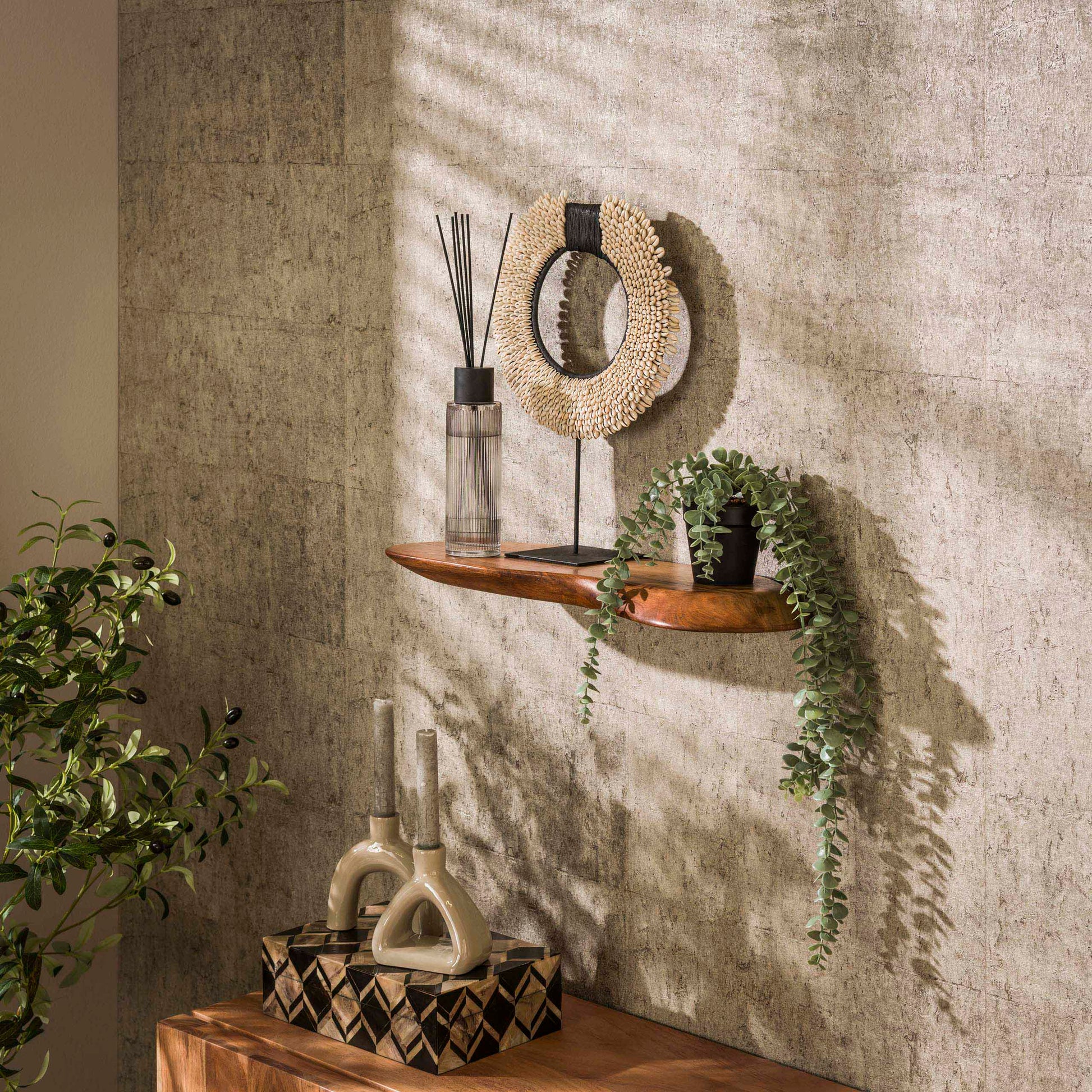 Wandplank Organic 60cm / Massief acacia – afbeelding 1
