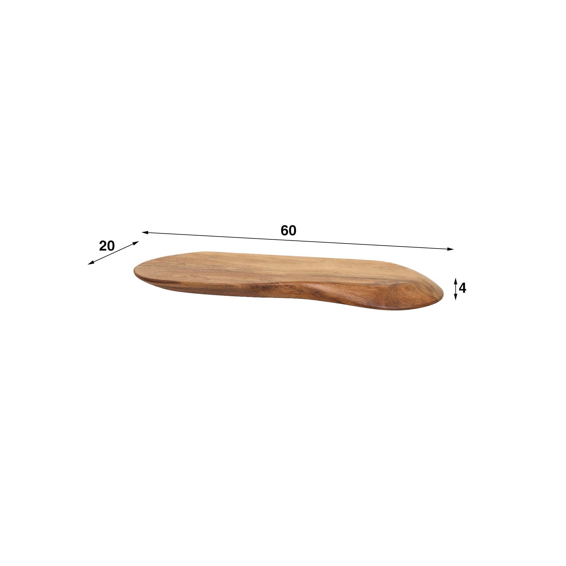 Wandplank Organic 60cm / Massief acacia – afbeelding 5