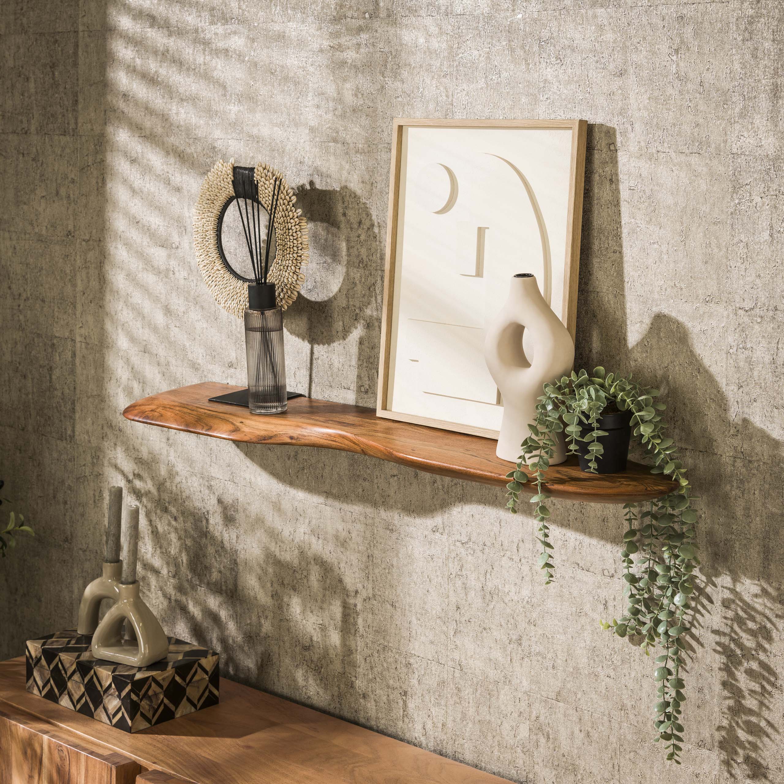 Wandplank Organic 120cm / Massief acacia – afbeelding 1