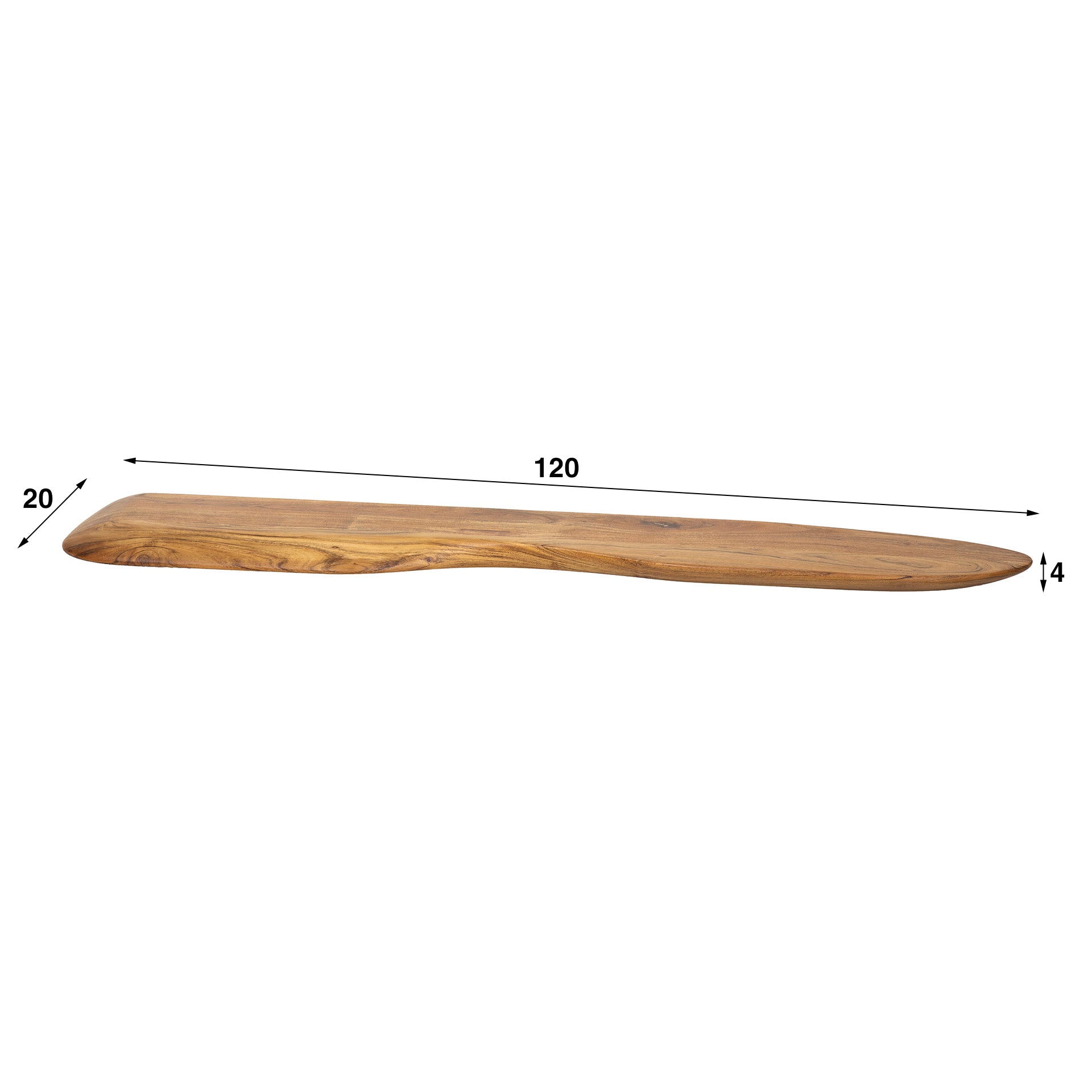 Wandplank Organic 120cm / Massief acacia – afbeelding 5