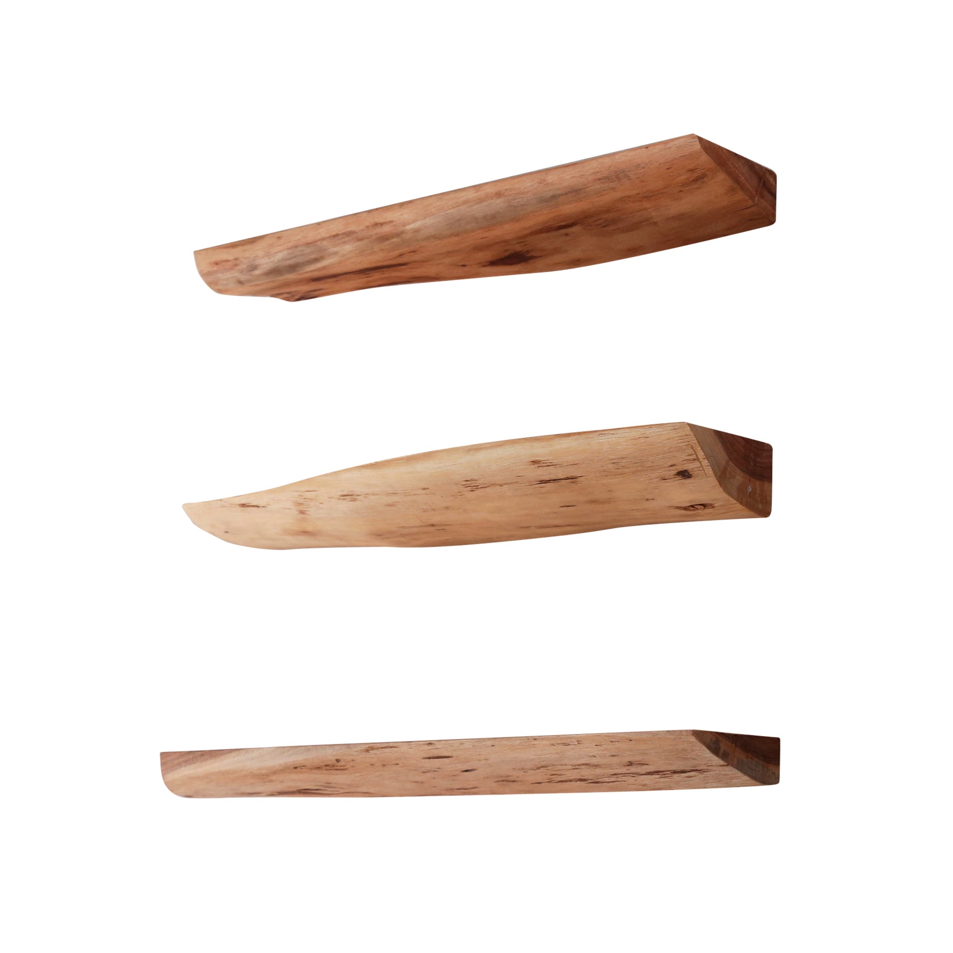 Wandschap Edge 60cm set van 3 / Massief acacia – afbeelding 2