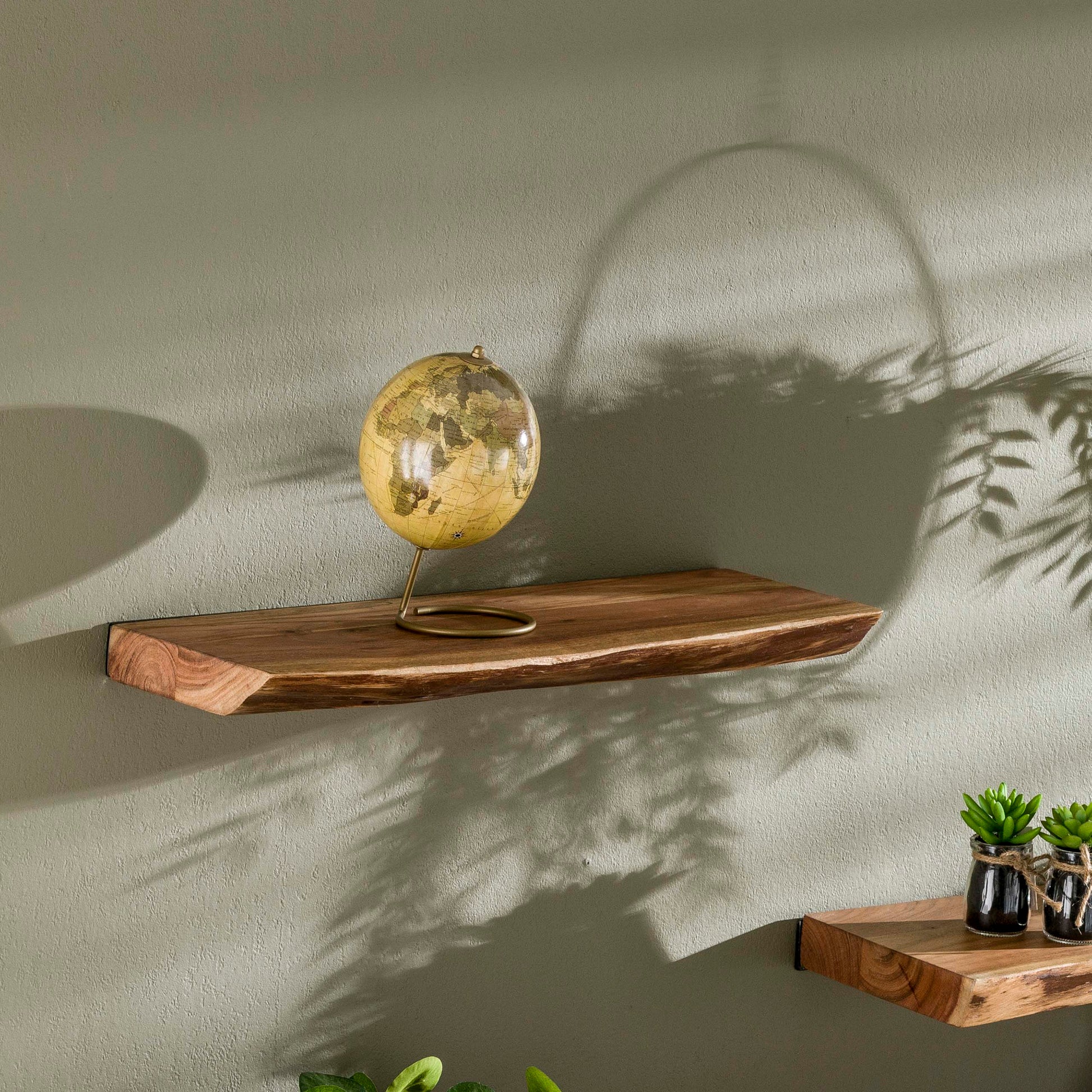 Wandplank Edge 60cm / Massief acacia – afbeelding 1