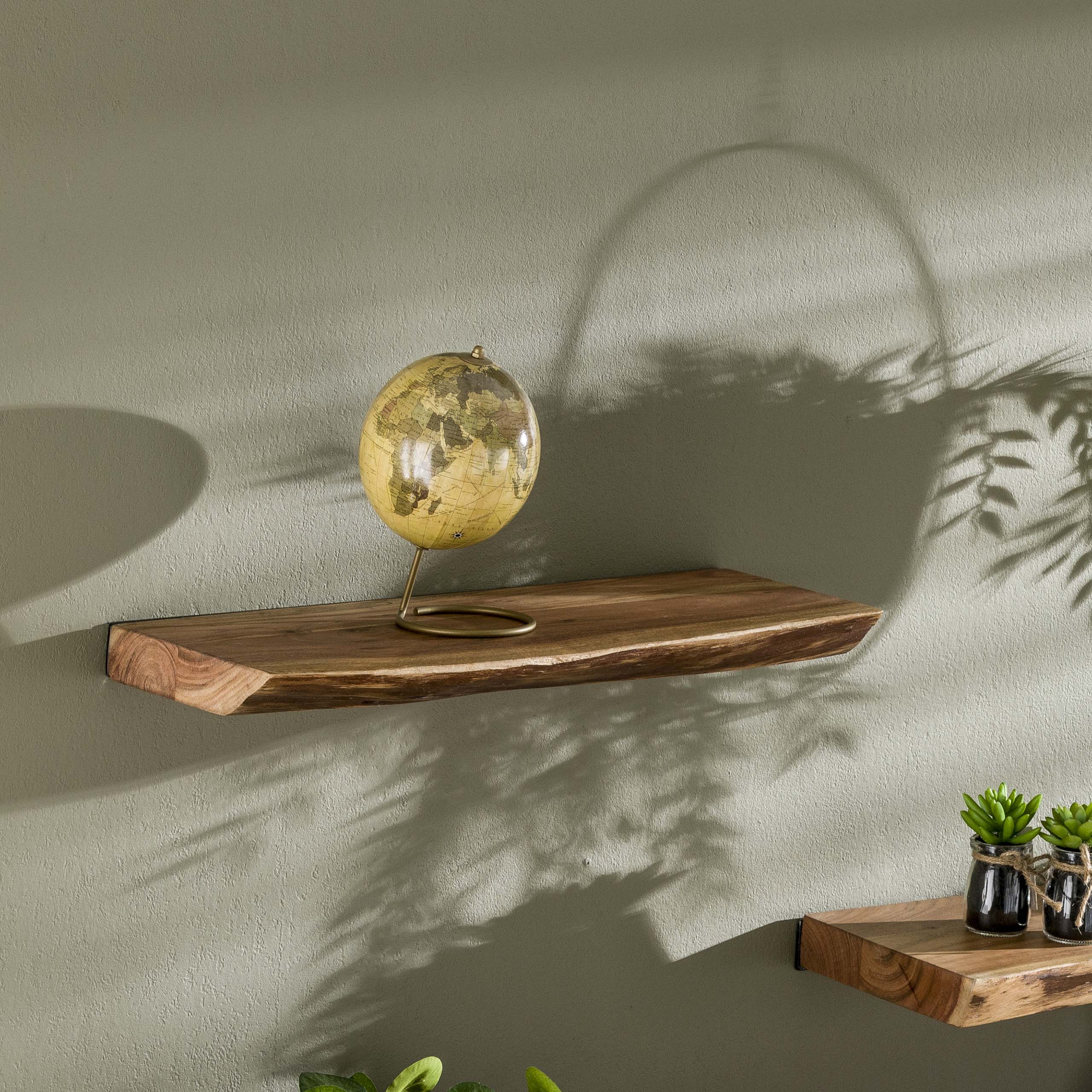 Wandplank Edge 60cm / Massief acacia – afbeelding 1