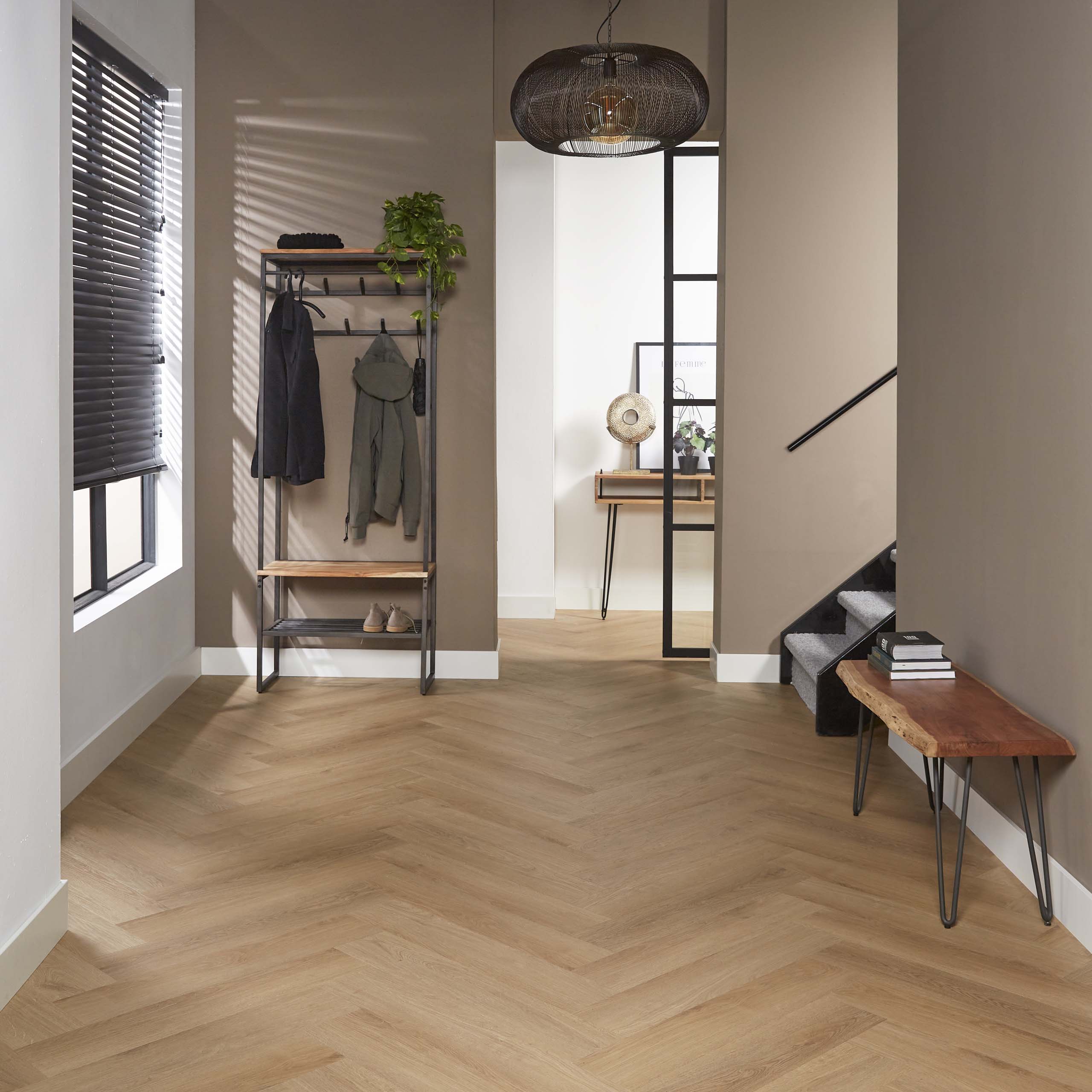 Garderobemeubel Edge / Massief acacia – afbeelding 2