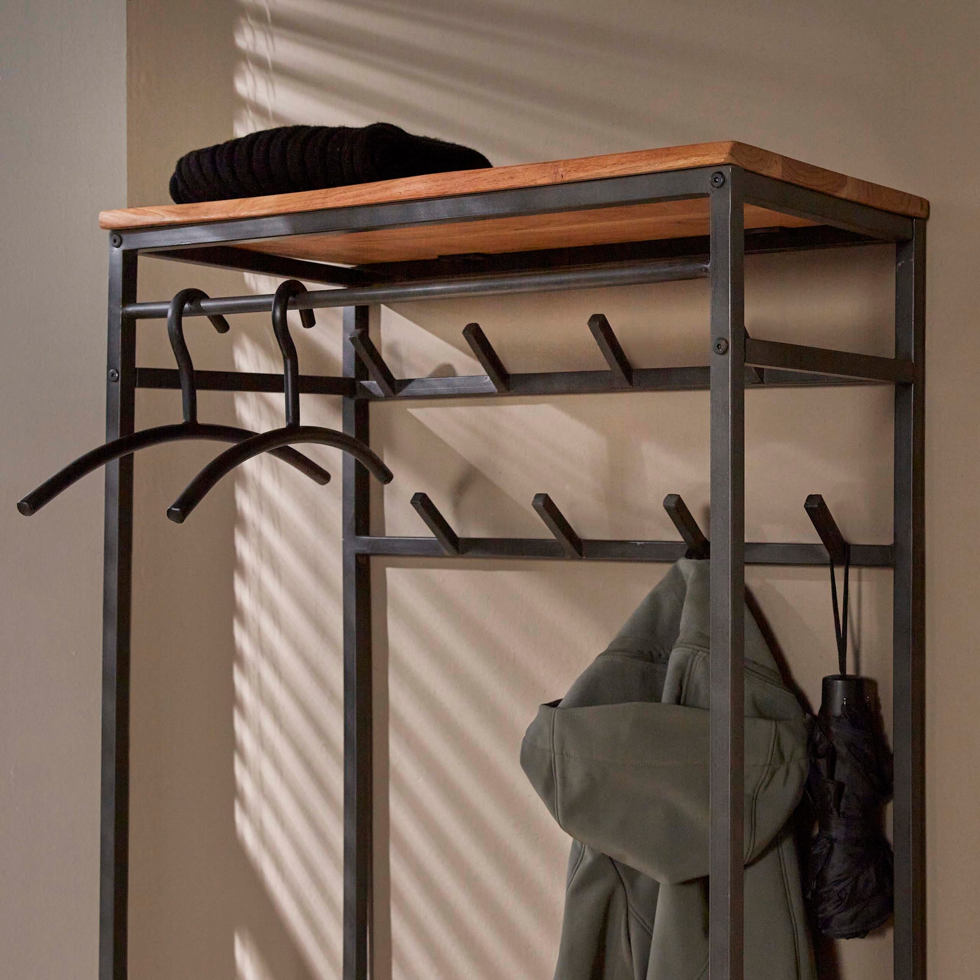 Garderobemeubel Edge / Massief acacia – afbeelding 4