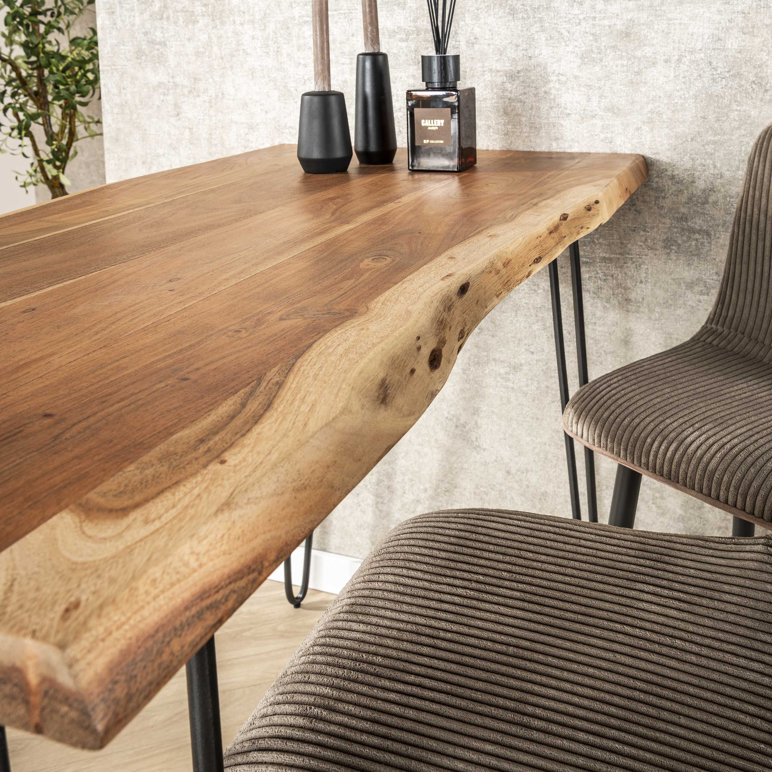 Bartafel Edge 130cm / Massief acacia – afbeelding 4