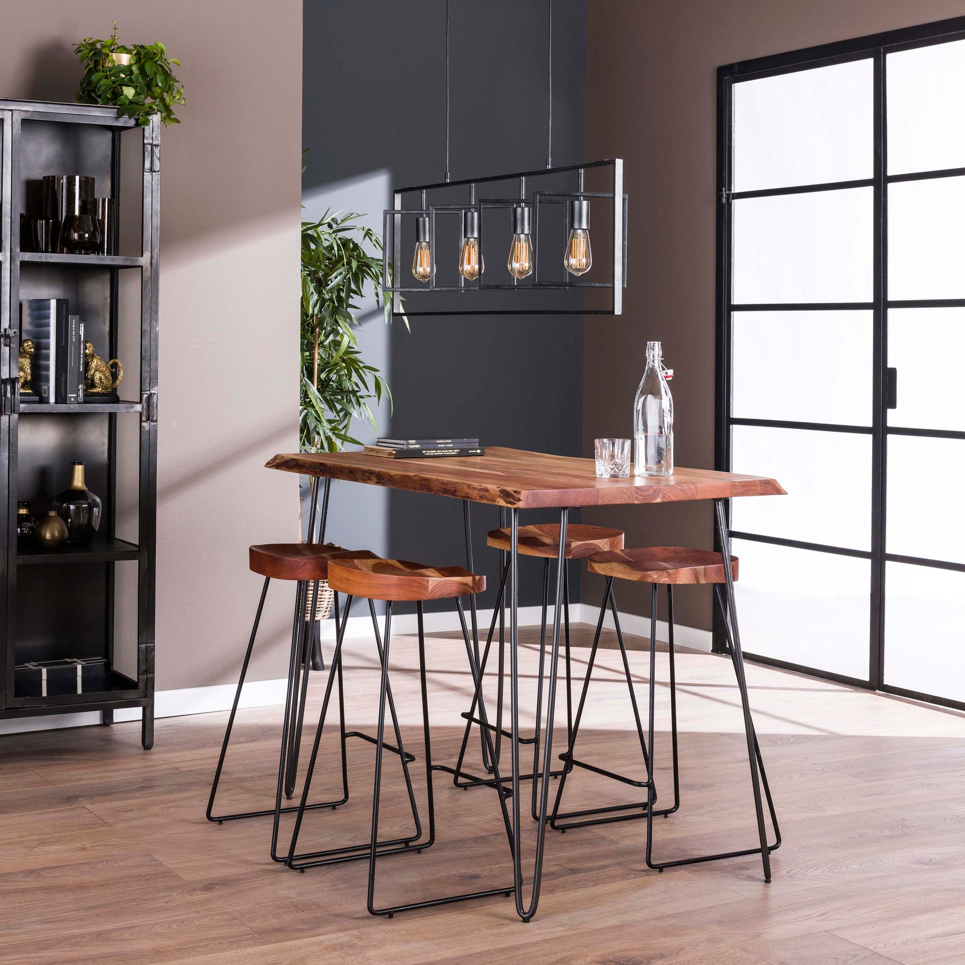 Bartafel Edge 130cm / Massief acacia – afbeelding 6