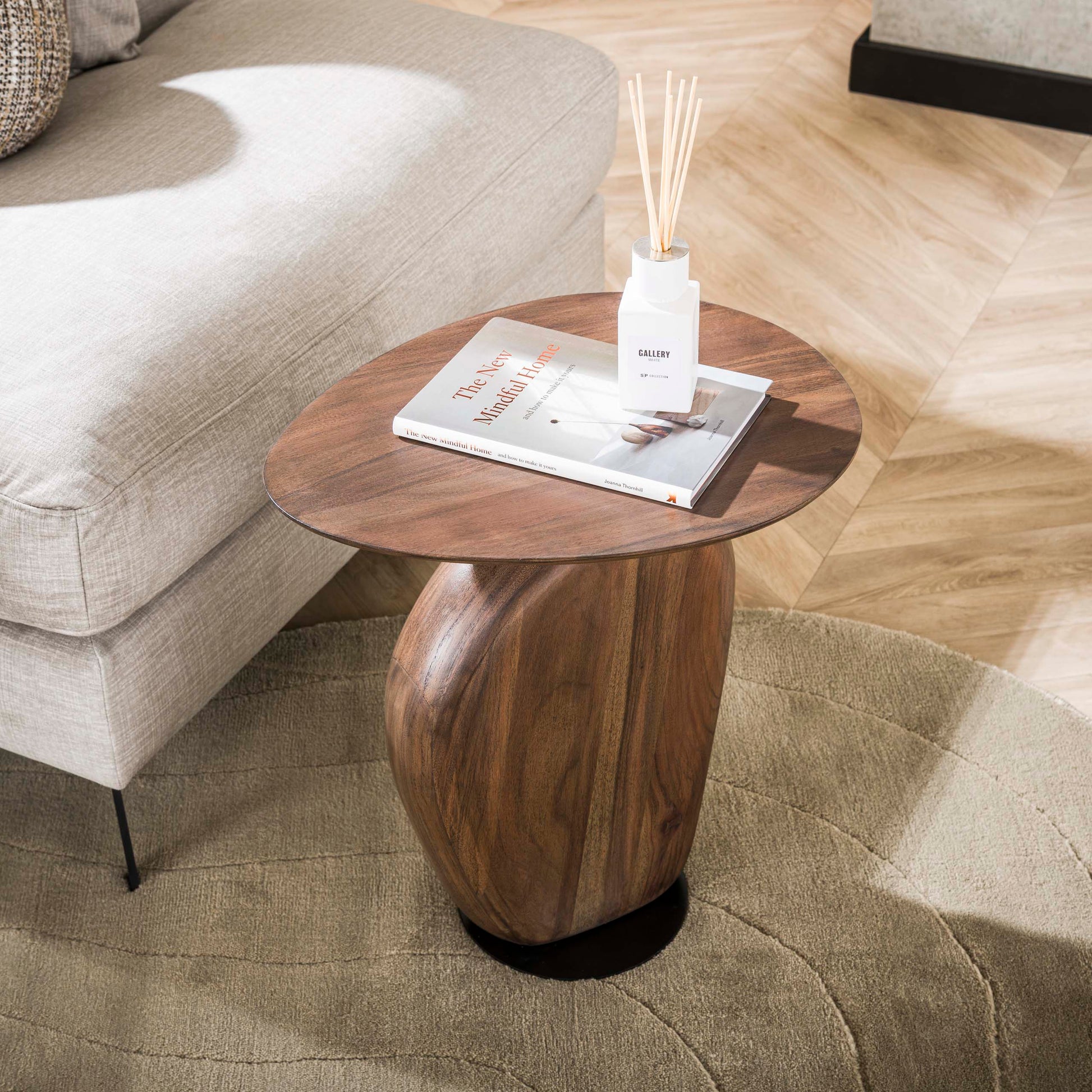 Bijzettafel Art Solid / Massief acacia glaze brown – afbeelding 2