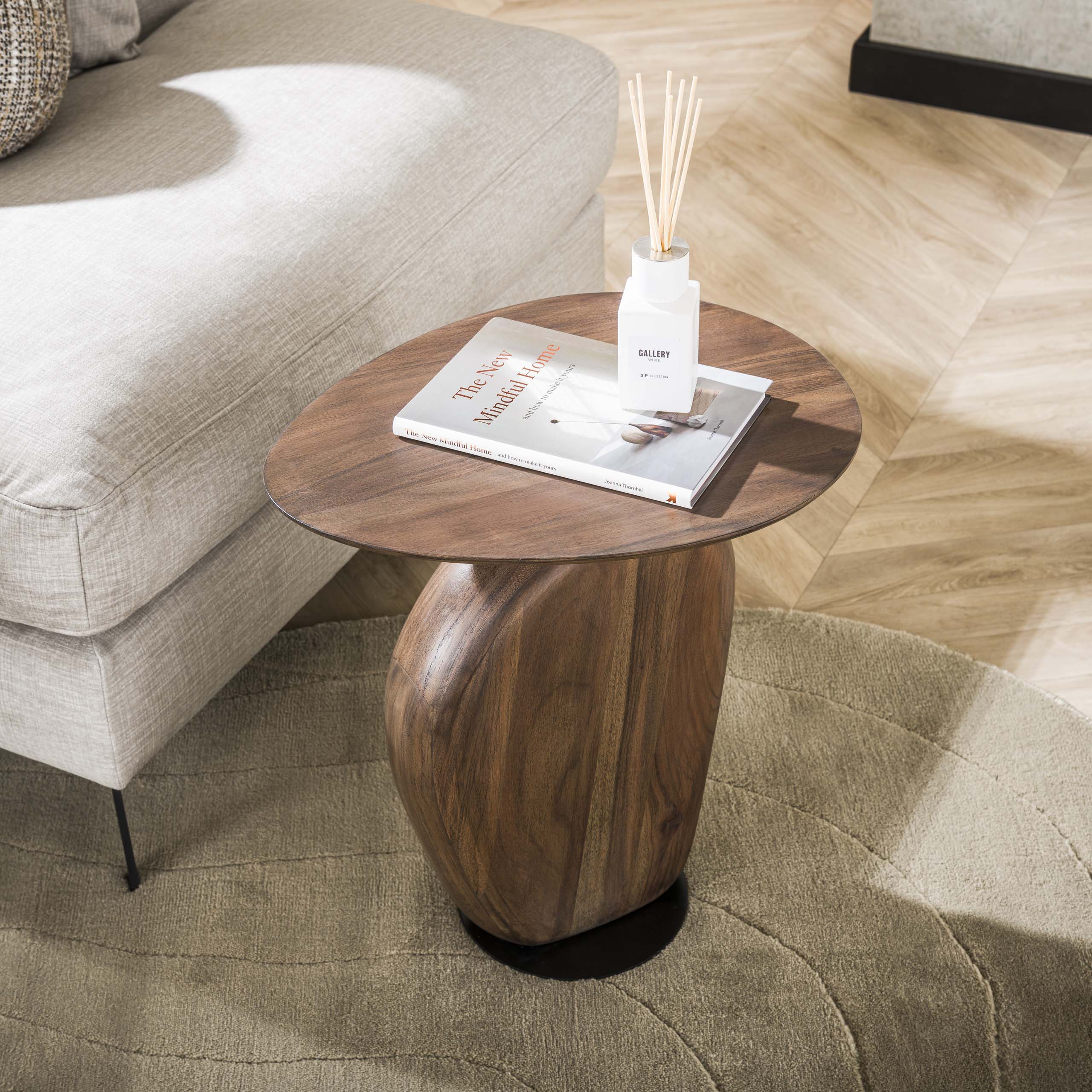 Bijzettafel Art Solid / Massief acacia glaze brown – afbeelding 2