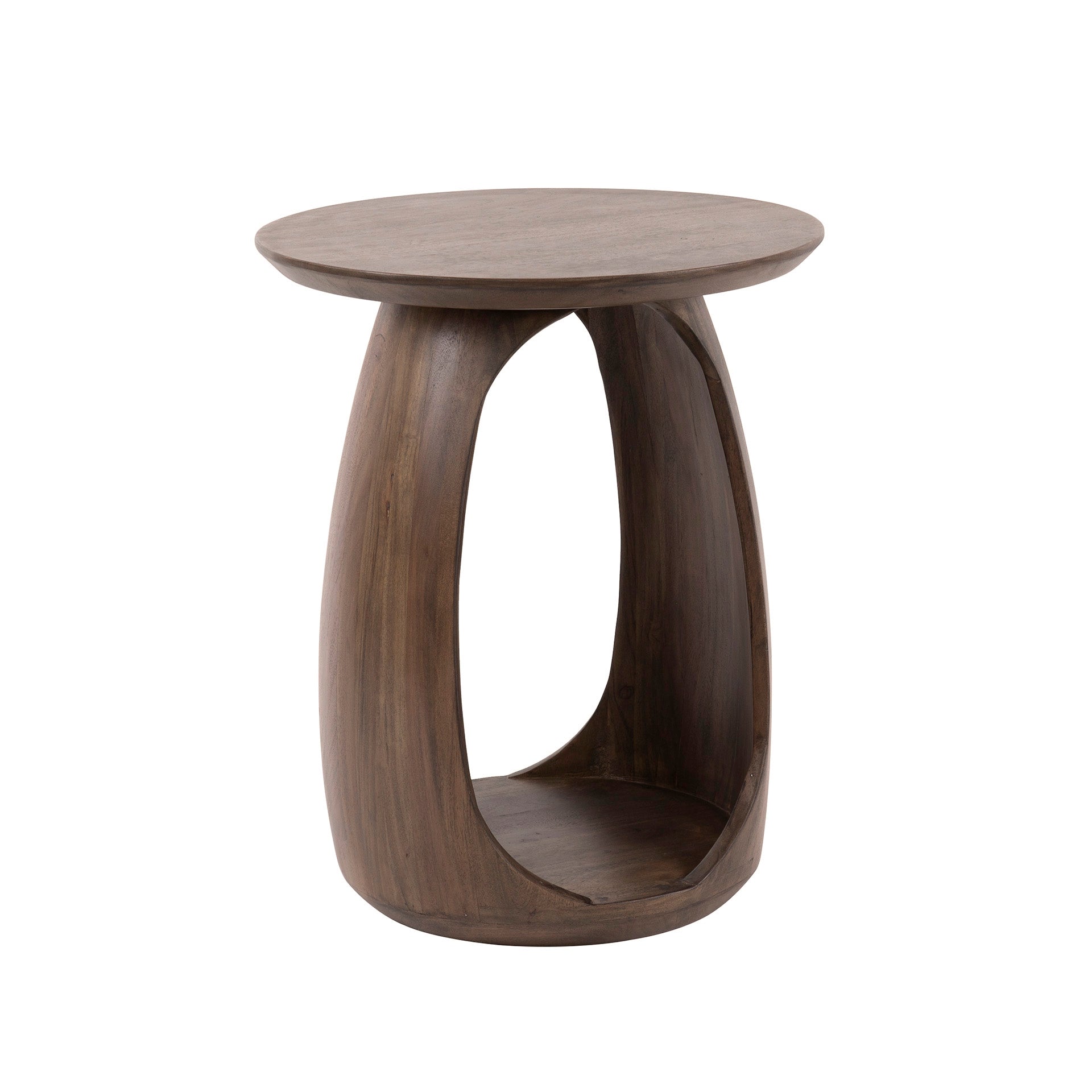 Bijzettafel Flow Solid S / Massief acacia glaze brown – afbeelding 4