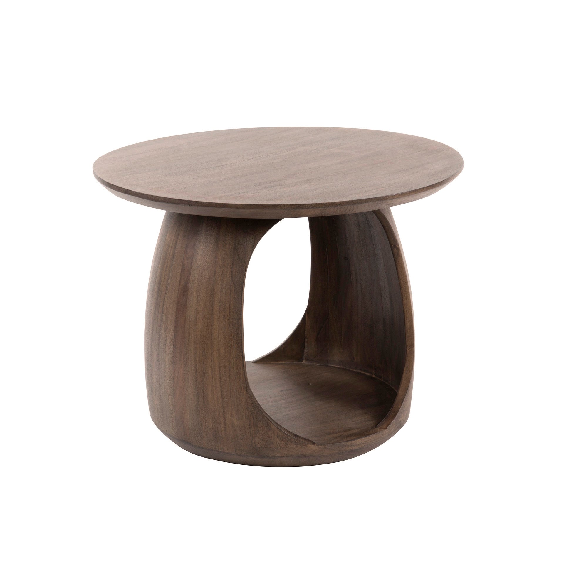 Bijzettafel Flow Solid M / Massief acacia glaze brown – afbeelding 4
