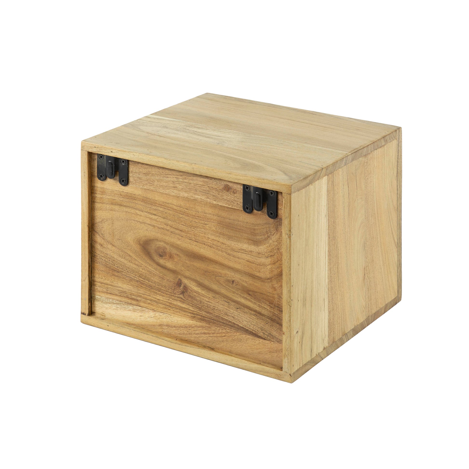 Nachtkastje Block zwevend 1 lade / Massief acacia – afbeelding 7