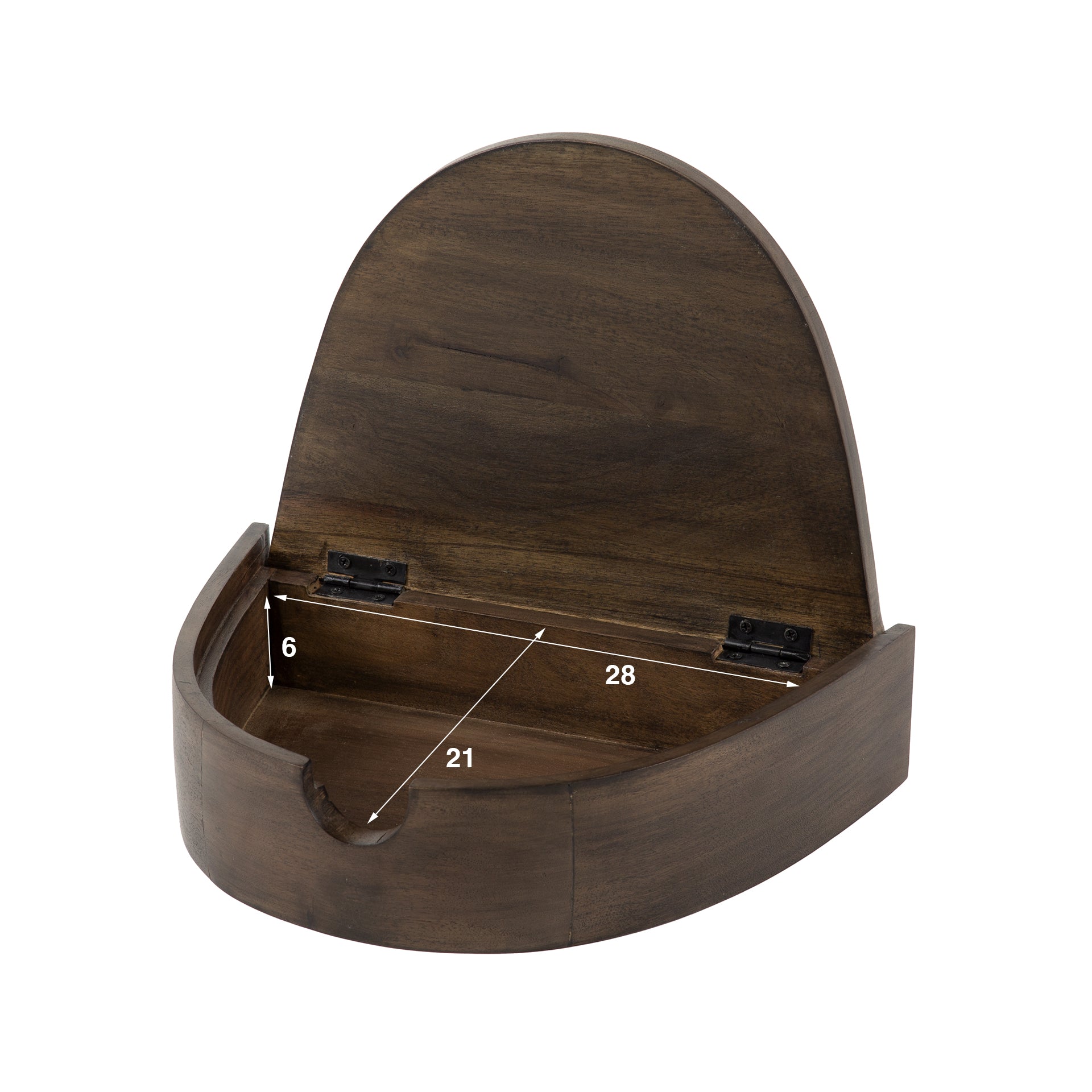 Nachtkastje Cove zwevend 1 lade verpakt per 2 / Massief acacia glaze brown – afbeelding 9