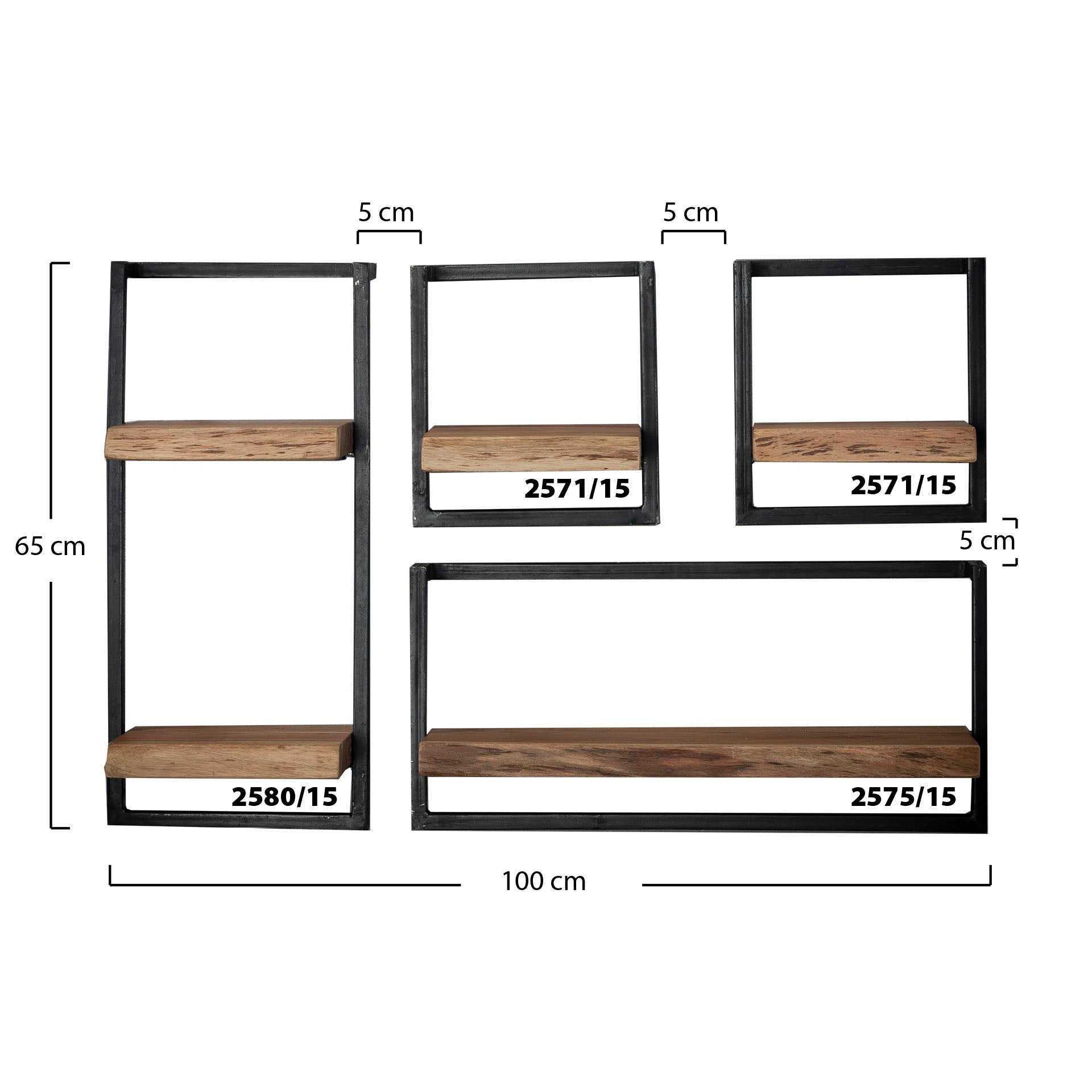 Wandplank Edge Frame 30cm / Massief acacia – afbeelding 10