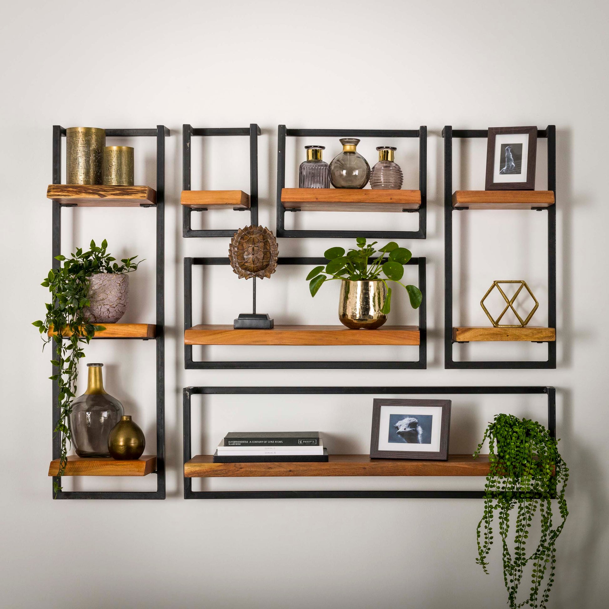 Wandplank Edge Frame 30cm / Massief acacia – afbeelding 3