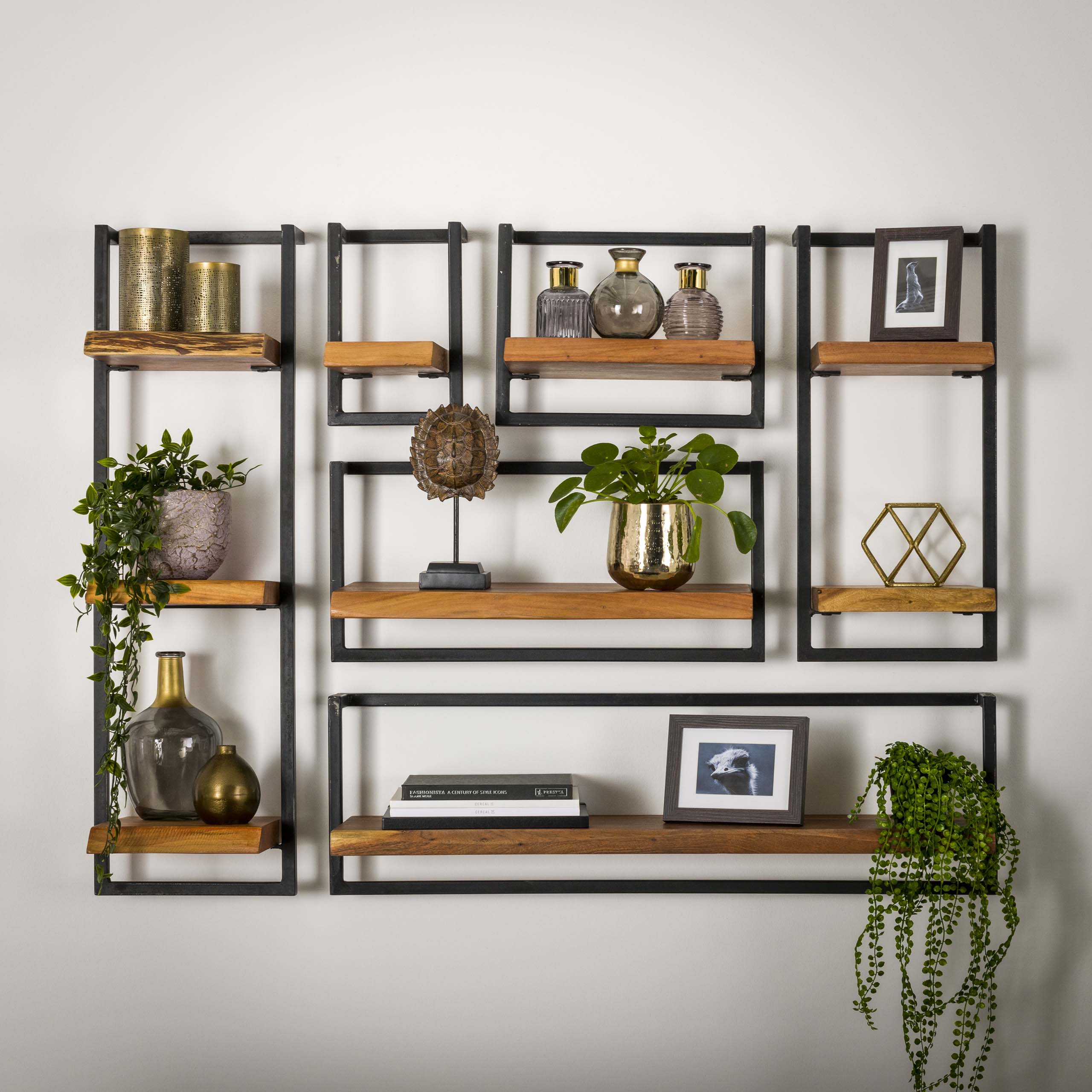 Wandplank Edge Frame 30cm / Massief acacia – afbeelding 3