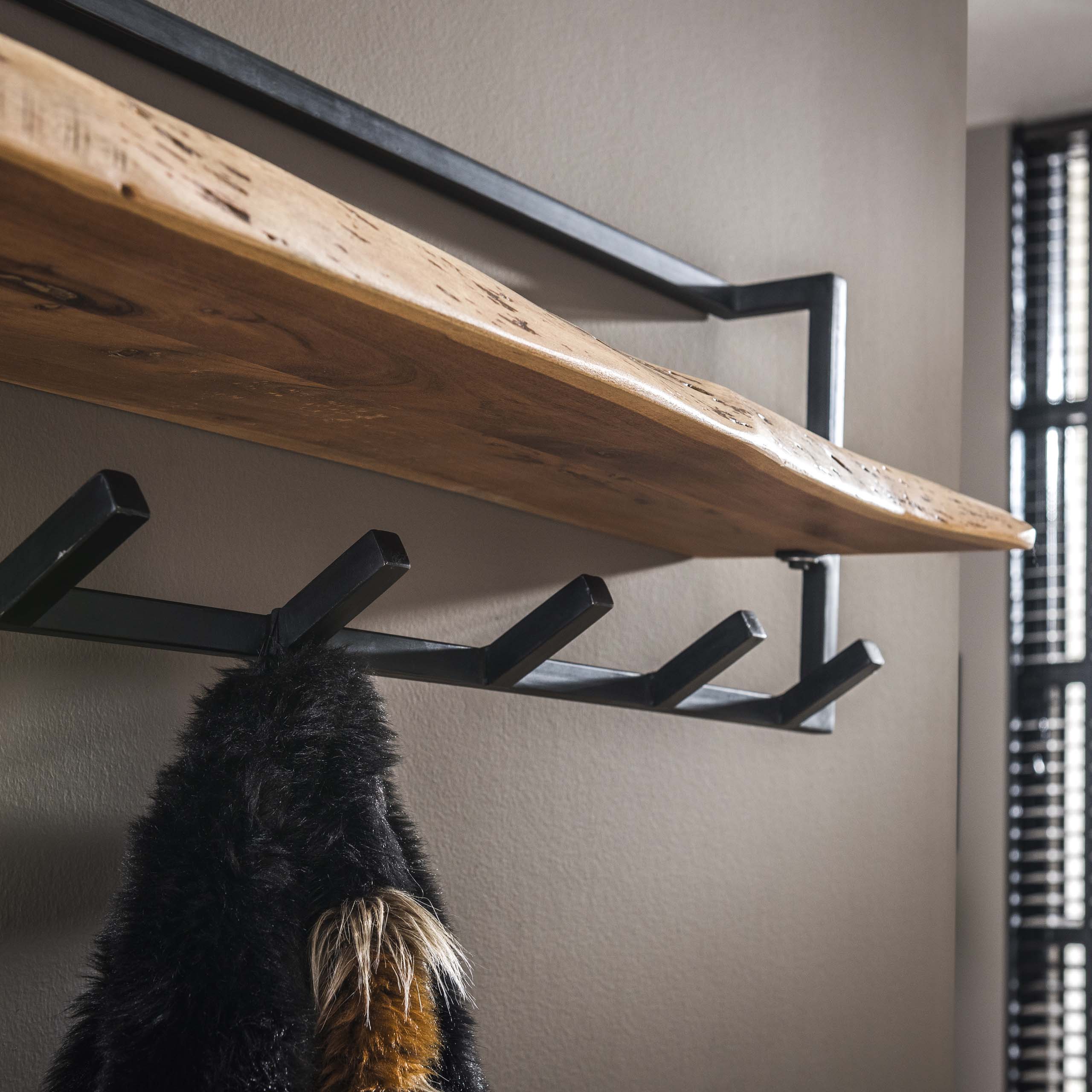 Kapstok Air Solid hoedenplank 6 haken / Massief acacia – afbeelding 3