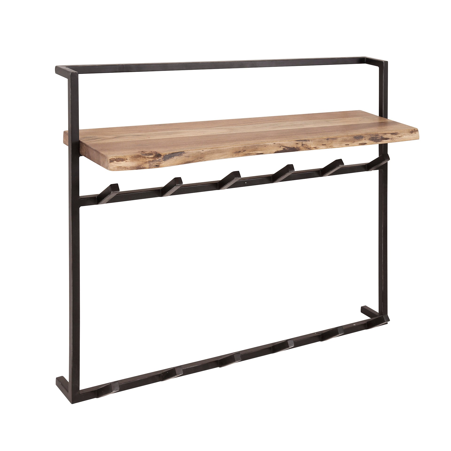 Kapstok Air Solid hoog hoedenplank 2x6 haken / Massief acacia – afbeelding 4