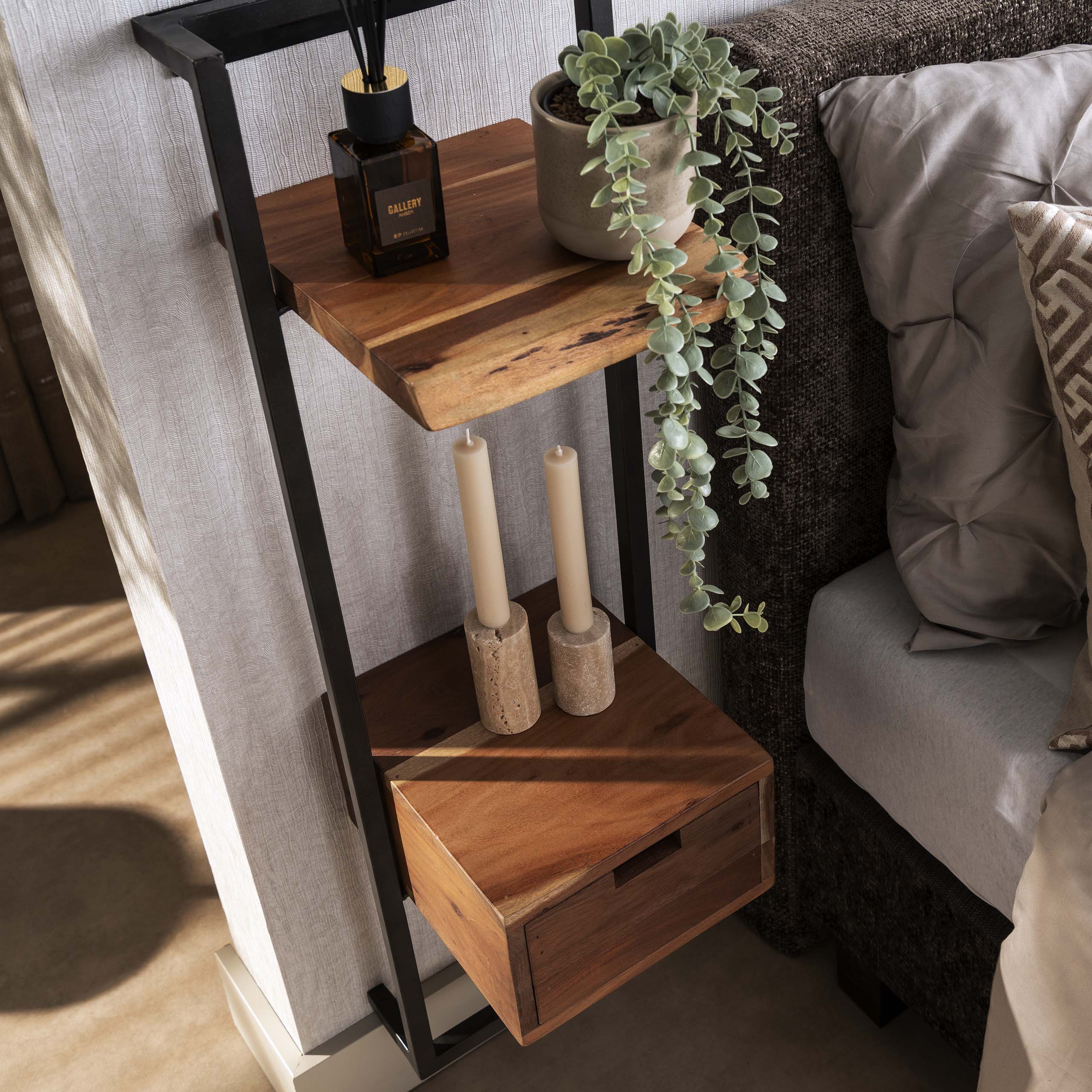 Nachtkastje Air Solid XS 1 lade / Massief acacia – afbeelding 3