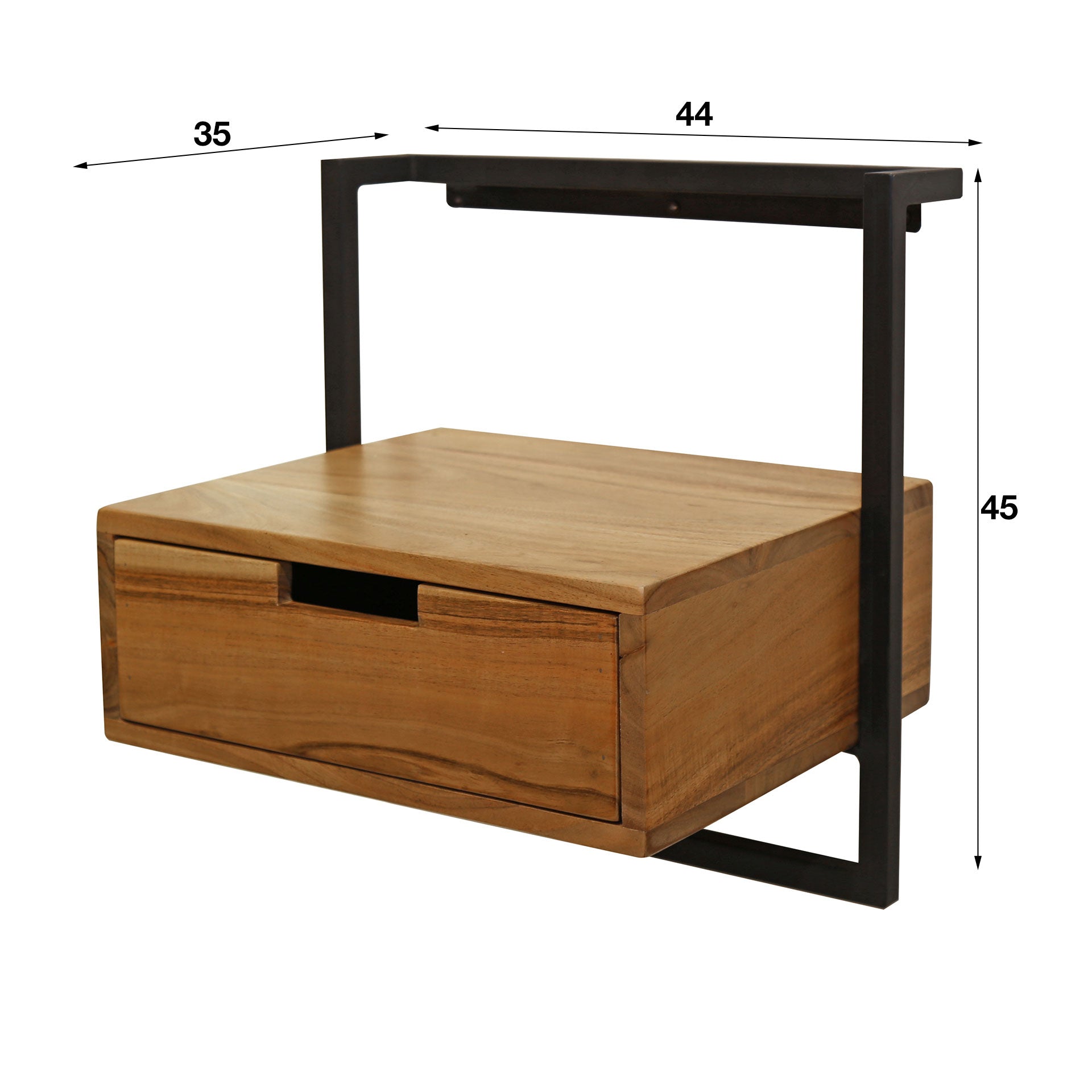 Nachtkastje Air Solid 1 lade / Massief acacia – afbeelding 8