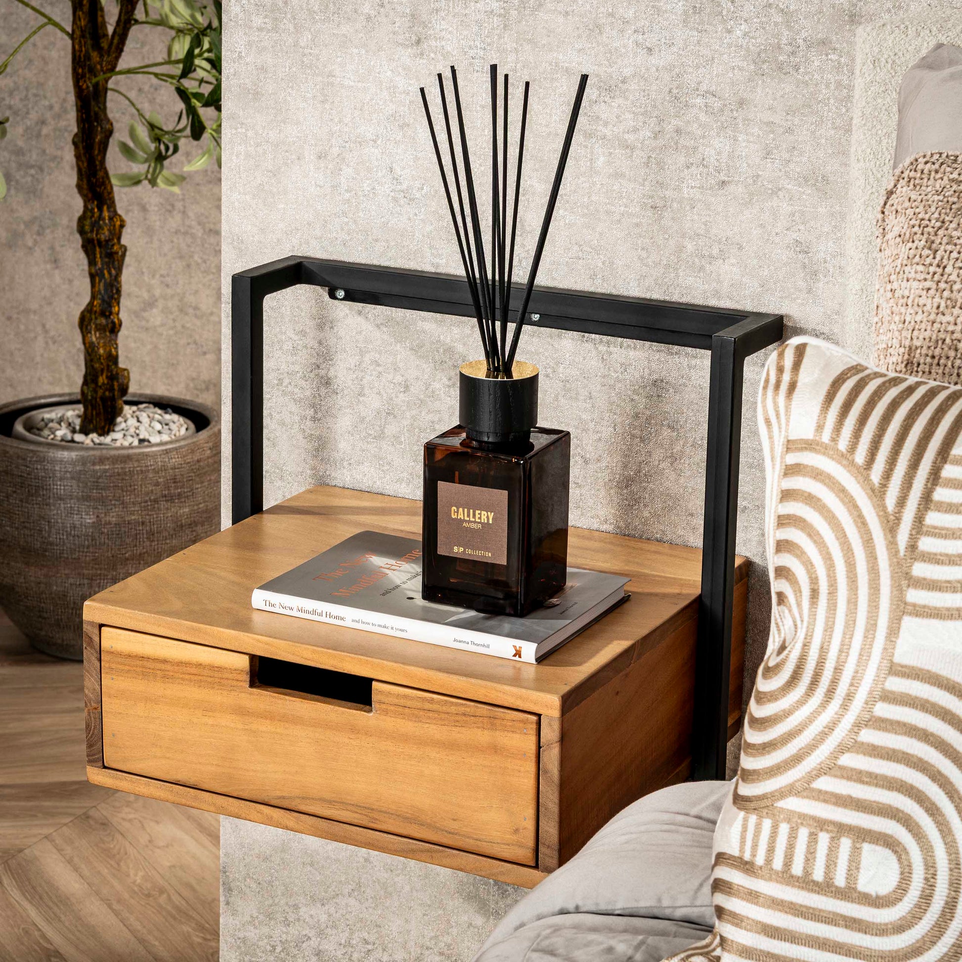 Nachtkastje Air Solid 1 lade / Massief acacia – afbeelding 3