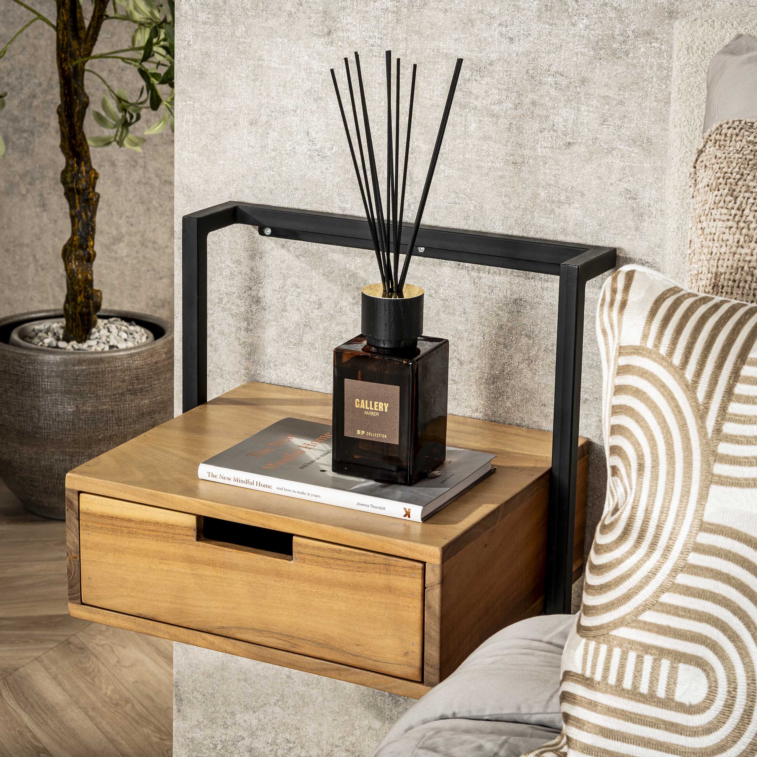 Nachtkastje Air Solid 1 lade / Massief acacia – afbeelding 3
