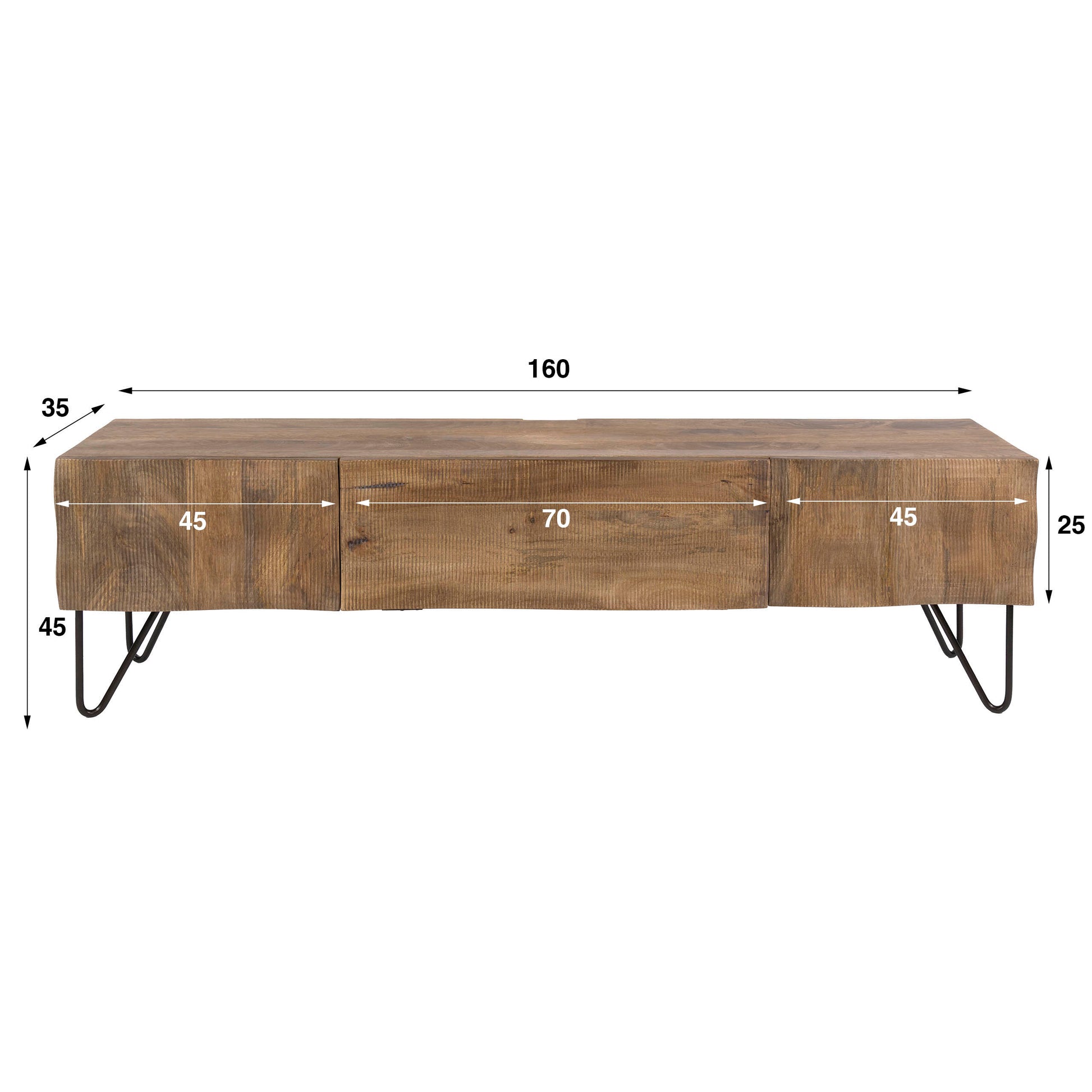 TV-meubel Ocean / Massief mango zand – afbeelding 7
