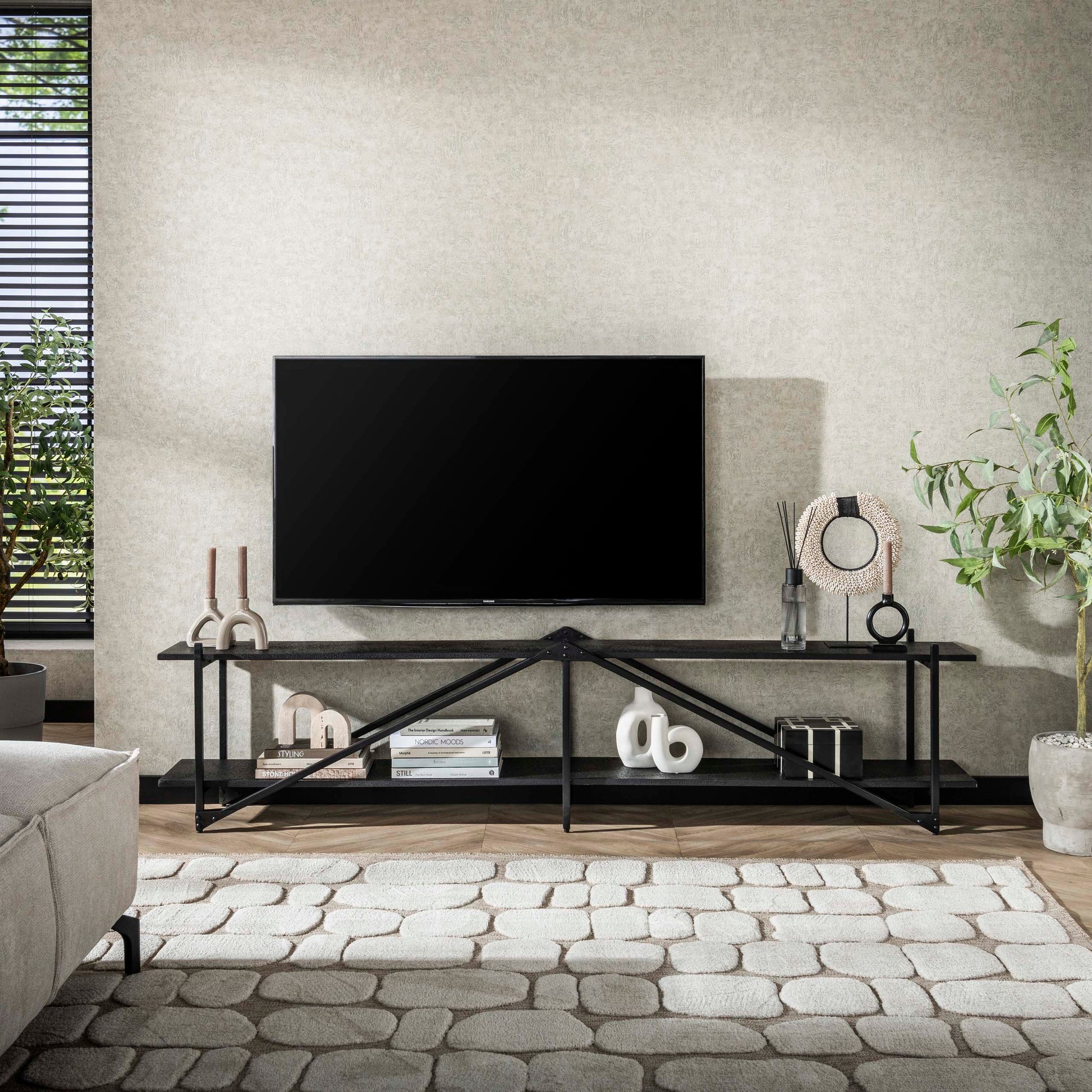 TV-meubel Piega 220cm / Grijs – afbeelding 1